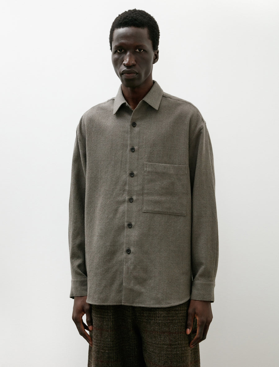 Big Shirt Two Wool Gauze Heather Grey - Image 1