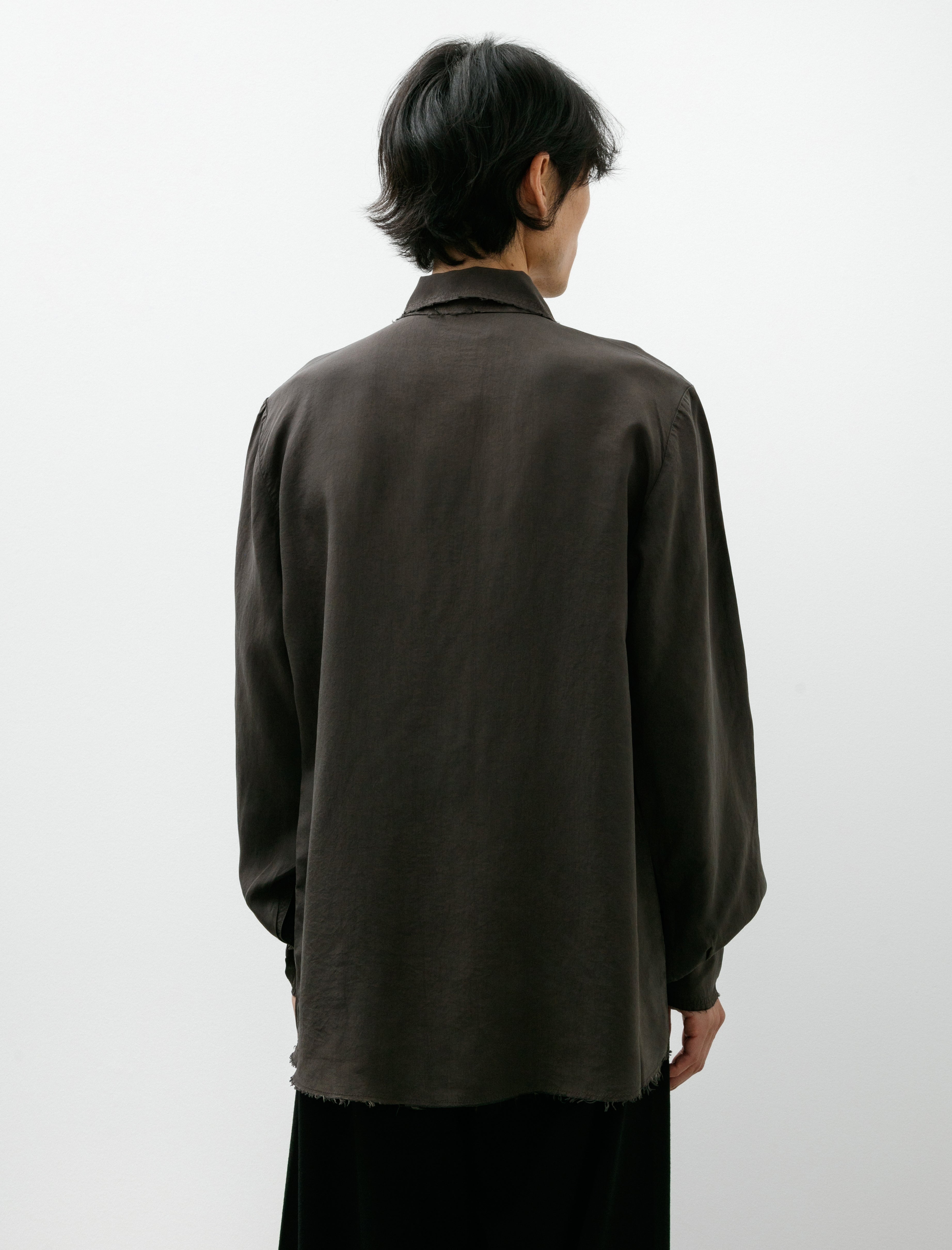 Gabriela Coll Garments No. 157 Double Cupro Pocket Shirt Brown