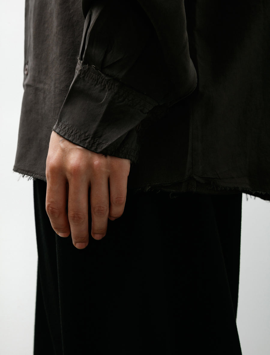 No. 157 Double Cupro Pocket Shirt Brown - Image 10