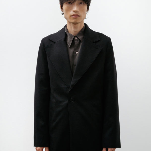 Gabriela Coll Garments No. 173 Heavy Wool Two Button Jacket Black