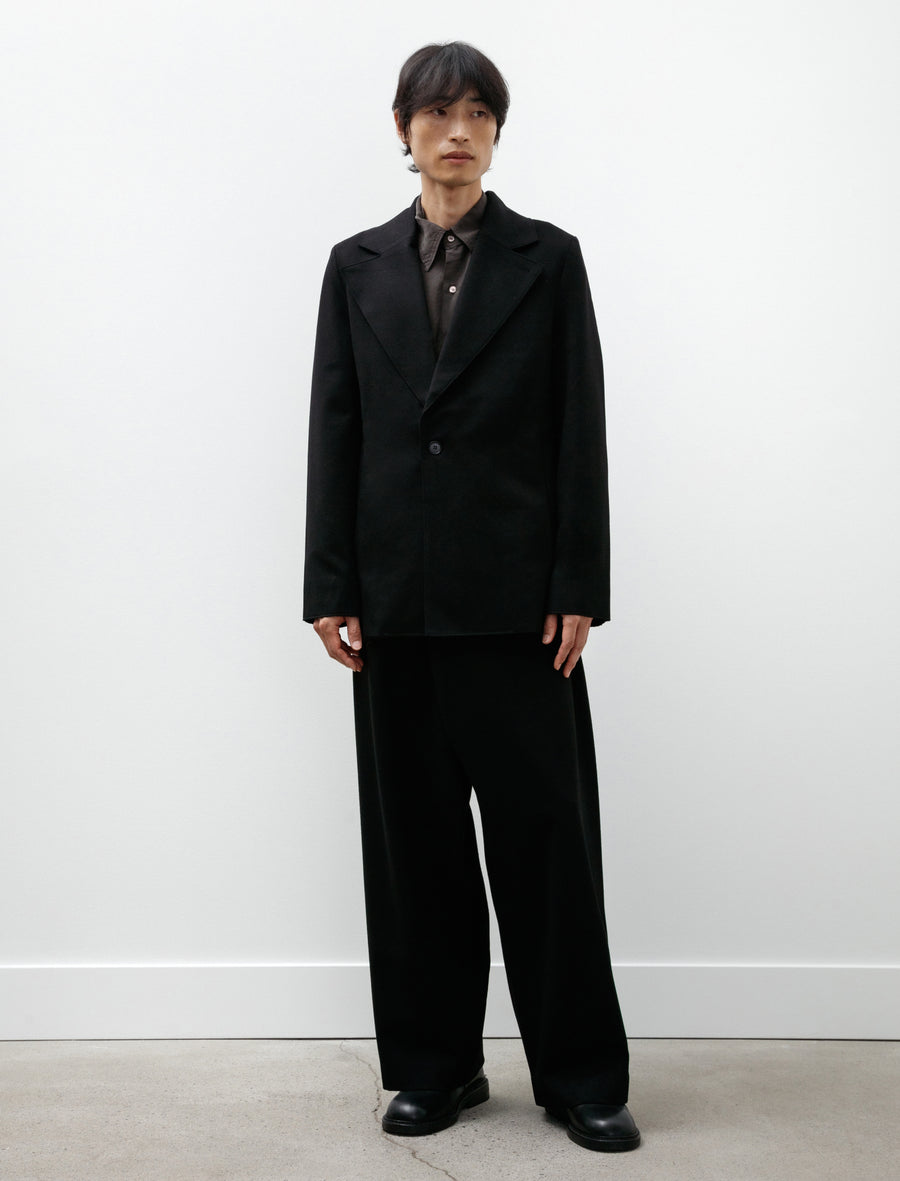 No. 173 Heavy Wool Two Button Jacket Black - Image 5