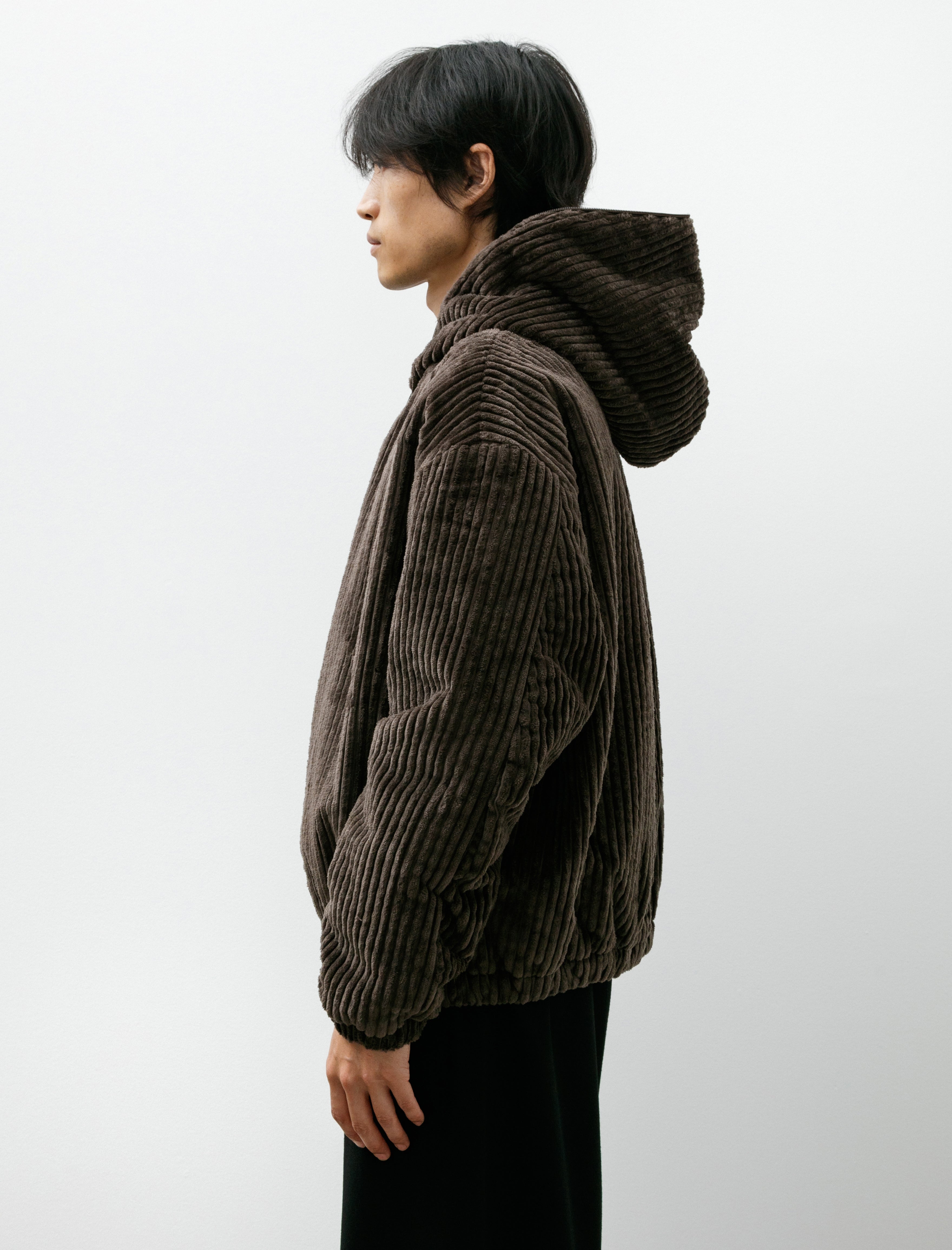 Gabriela Coll Garments No. 216 Corduroy Puffer Zipper Jacket Brown