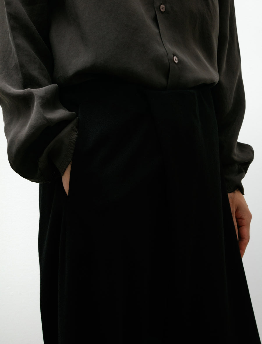 No. 310 Heavy Wool Crossed Trousers Black - Image 7