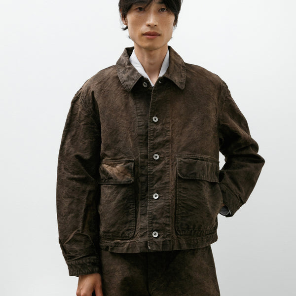 James Coward Replica Jacket Persimmon Garment Dyed Cotton Washi