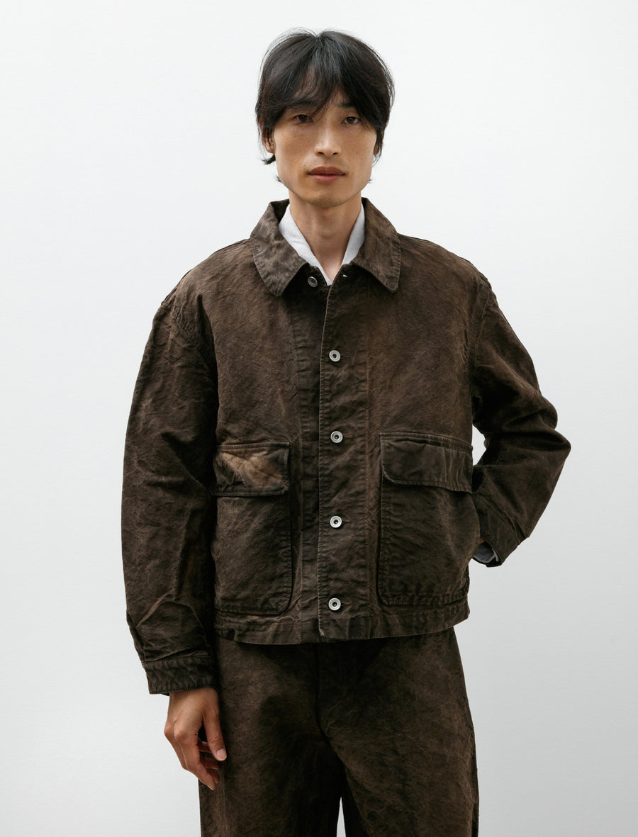 Replica Jacket Persimmon Garment Dyed Cotton Washi Duck - Image 1