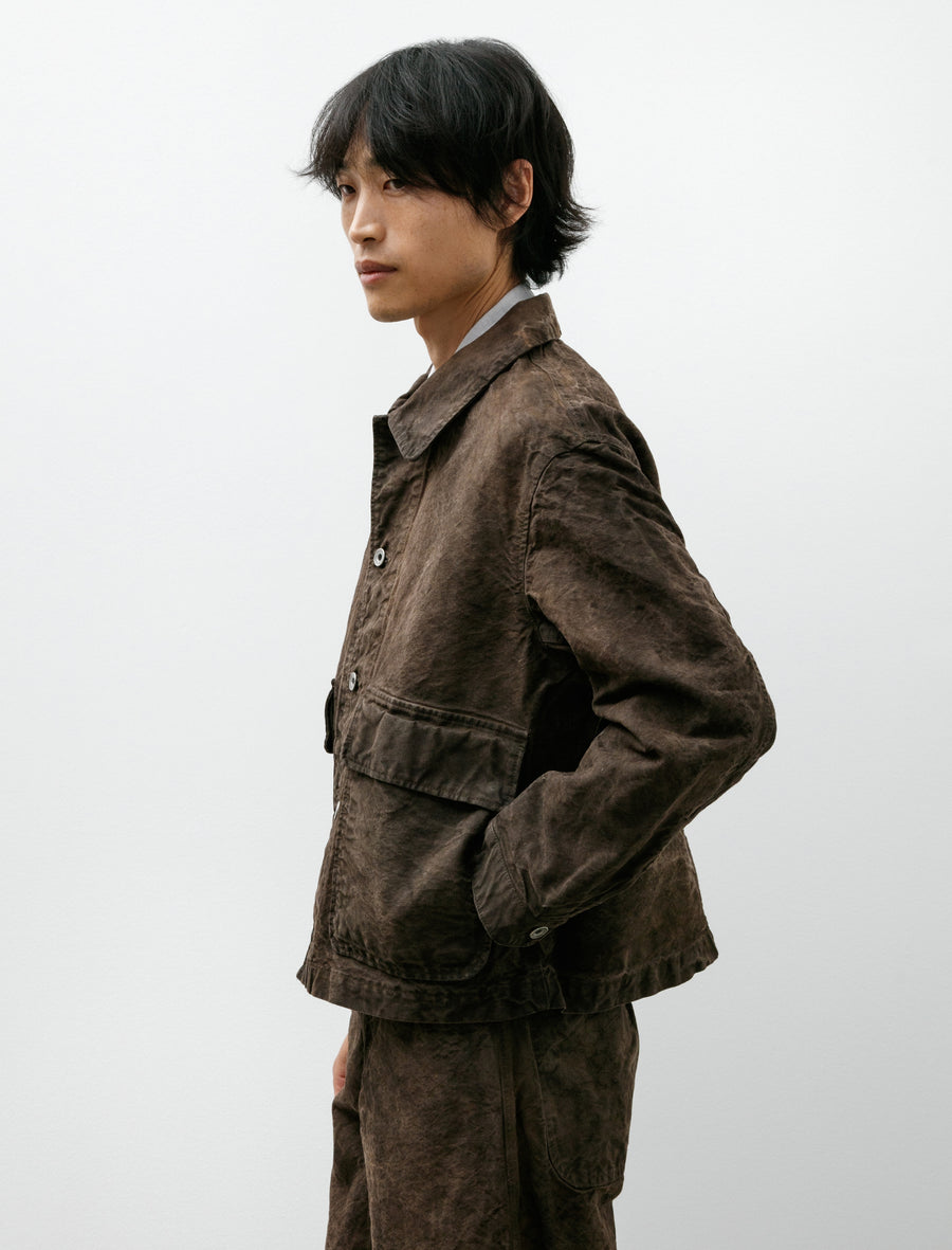 Replica Jacket Persimmon Garment Dyed Cotton Washi Duck - Image 3