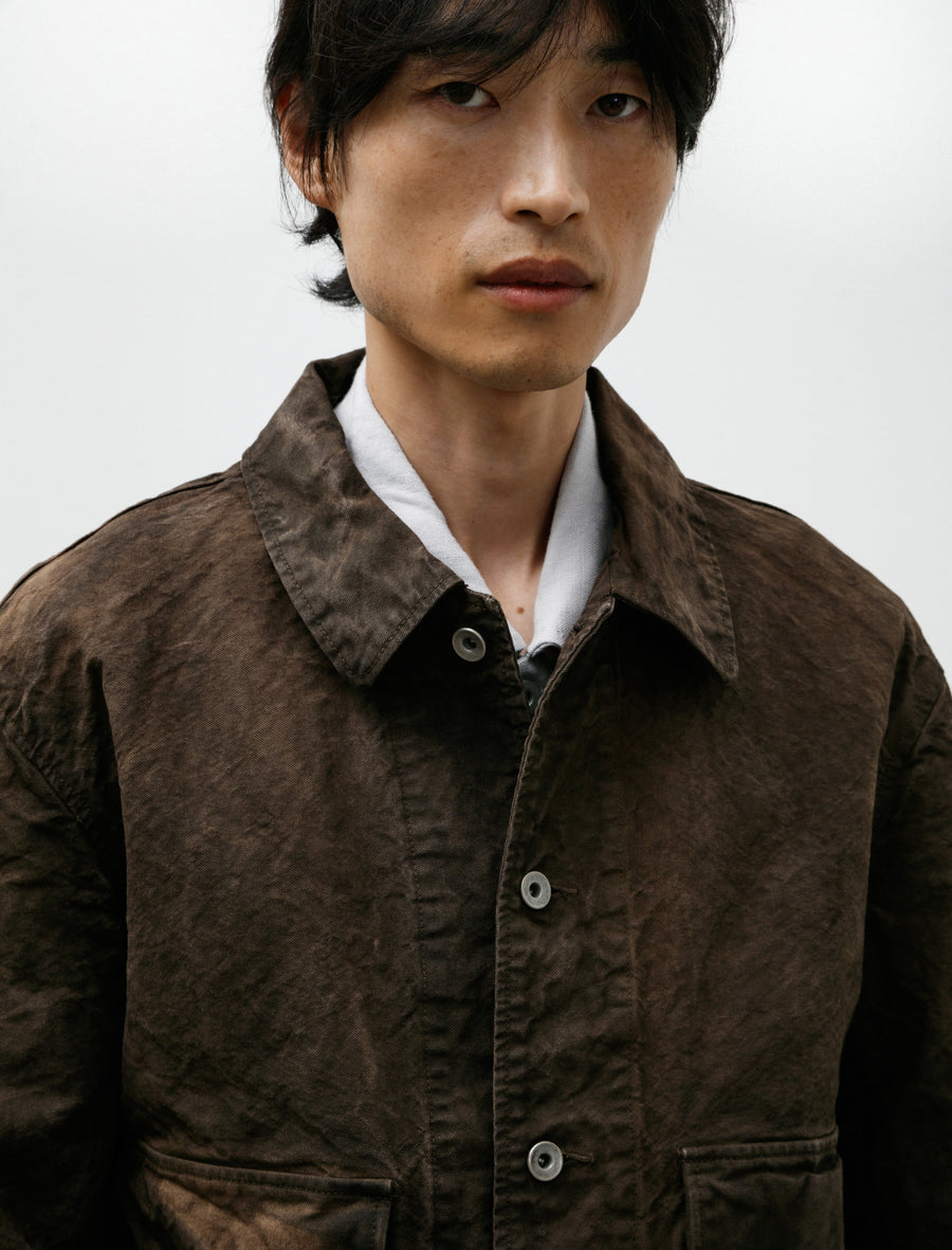 Replica Jacket Persimmon Garment Dyed Cotton Washi Duck - Image 5