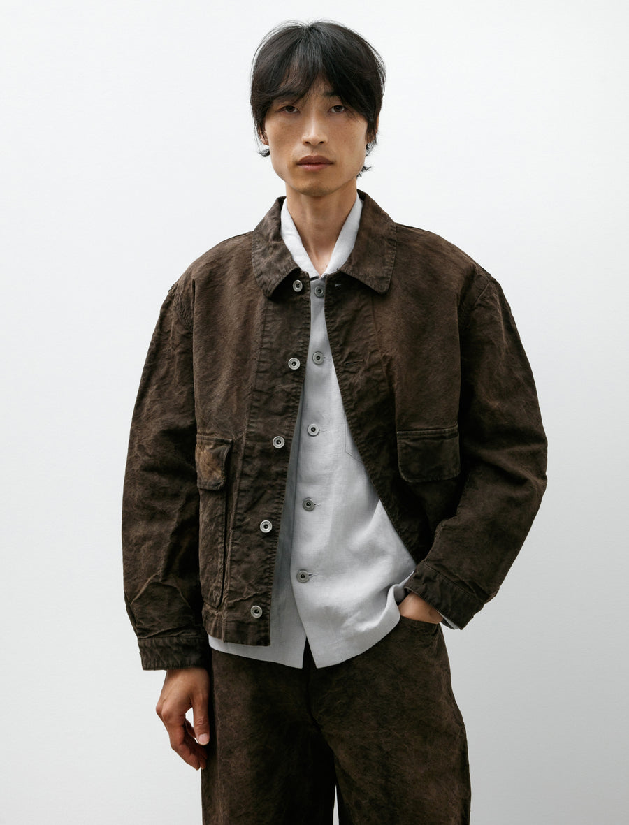 Replica Jacket Persimmon Garment Dyed Cotton Washi Duck - Image 4