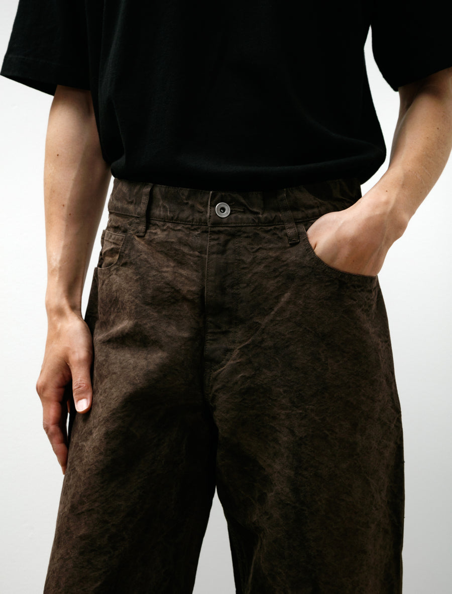 5PKT Jean Persimmon Garment Dyed Cotton Washi Duck - Image 6