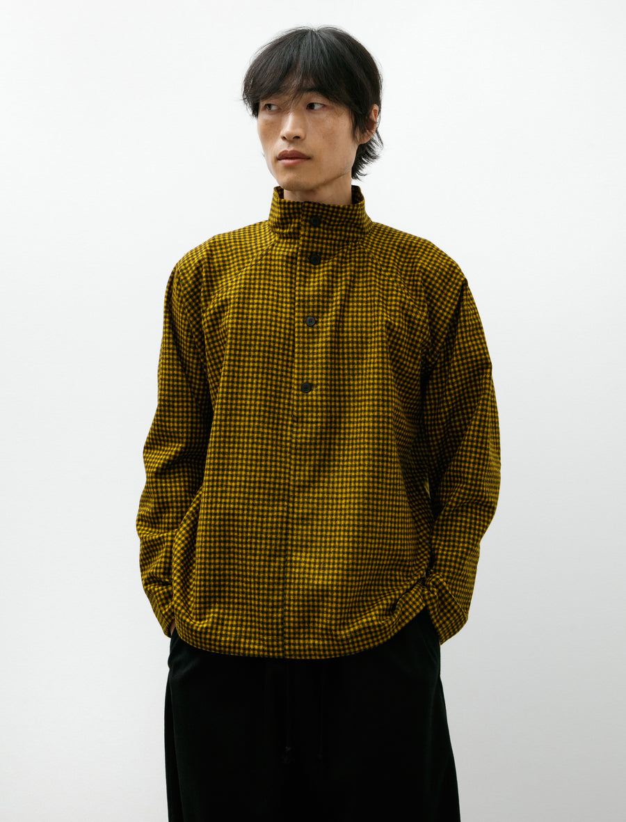 Hütten Shirt Black Yellow Checked Fine Loden - Image 5