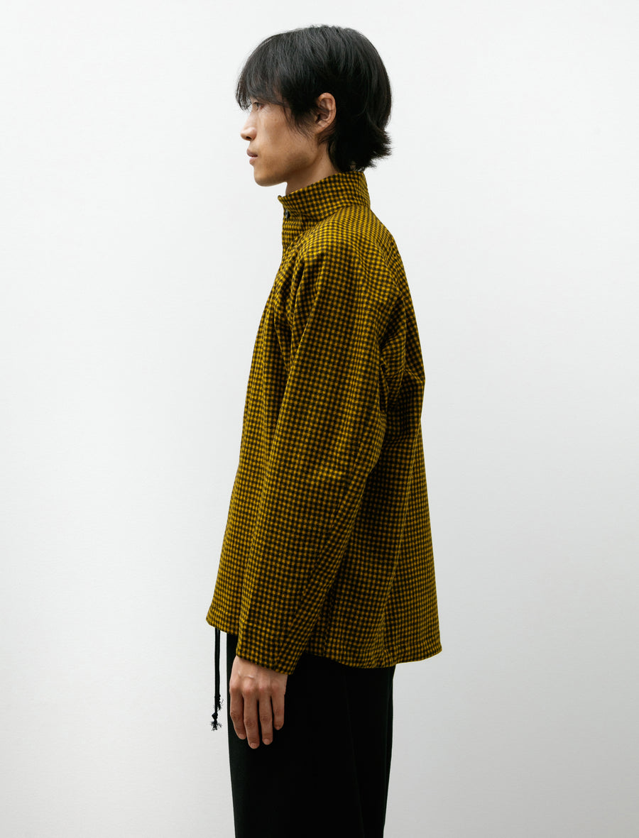 Hütten Shirt Black Yellow Checked Fine Loden - Image 7