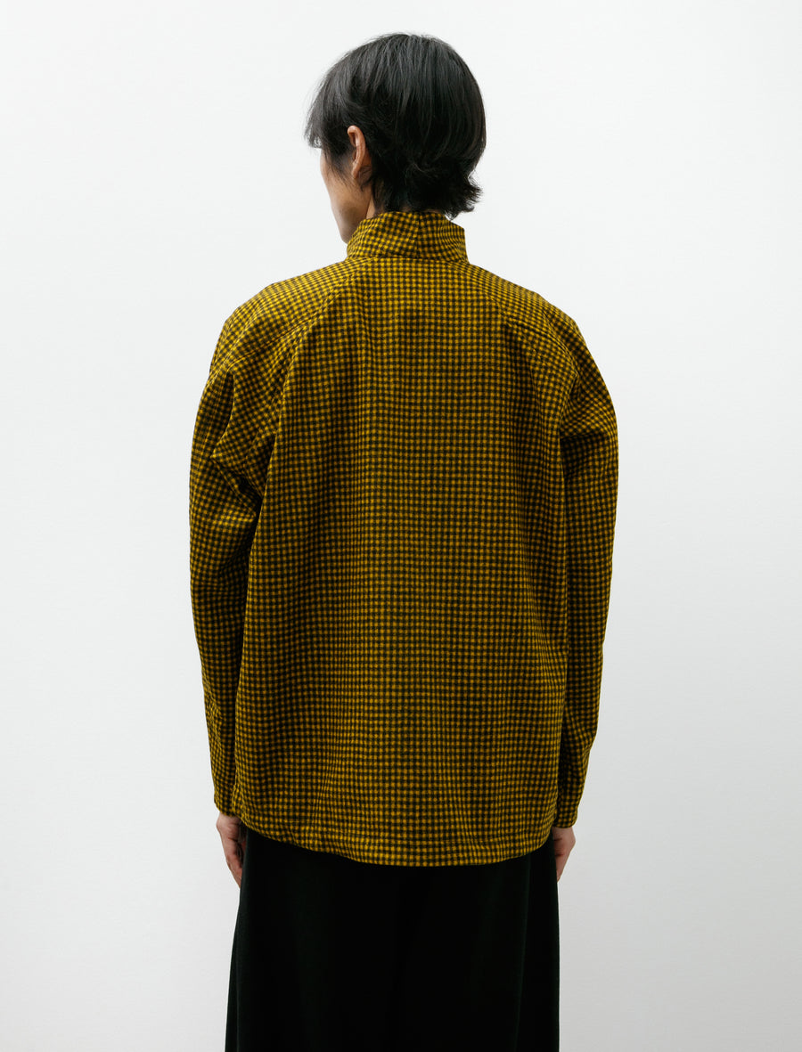 Hütten Shirt Black Yellow Checked Fine Loden - Image 3