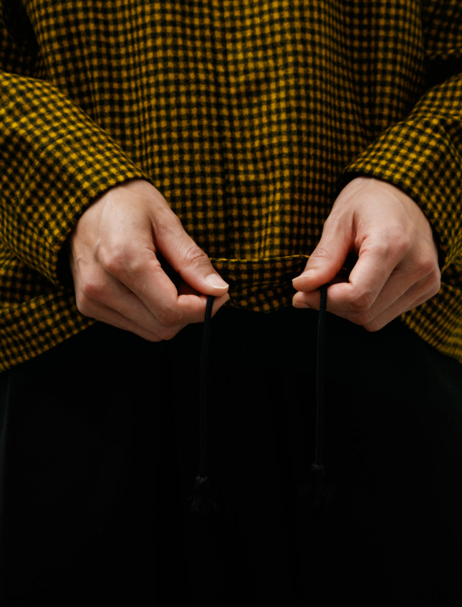 Hütten Shirt Black Yellow Checked Fine Loden - Image 11