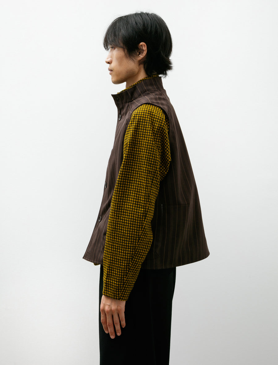 News From Home Brown Striped Worsted Suiting - Image 3