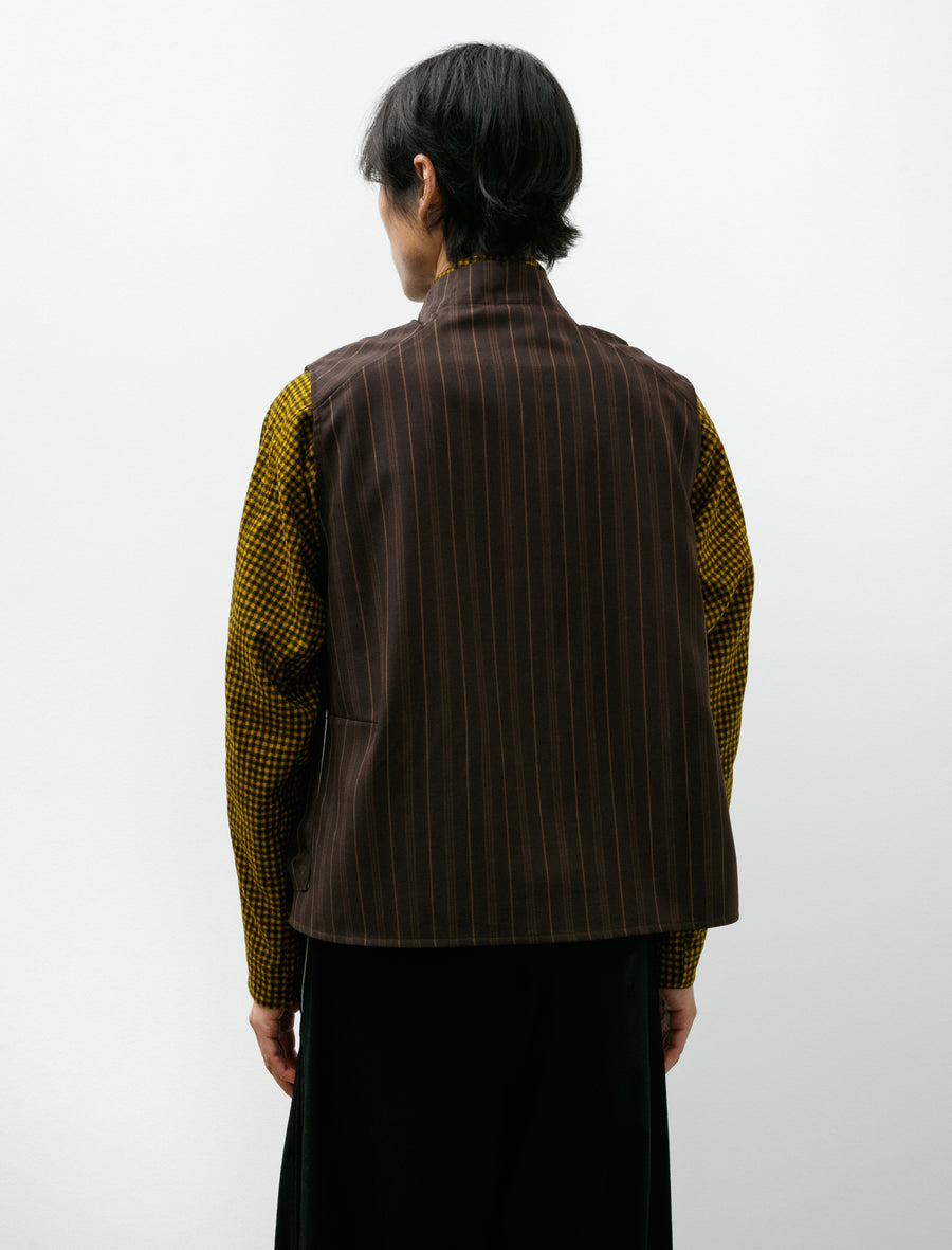 News From Home Brown Striped Worsted Suiting - Image 2