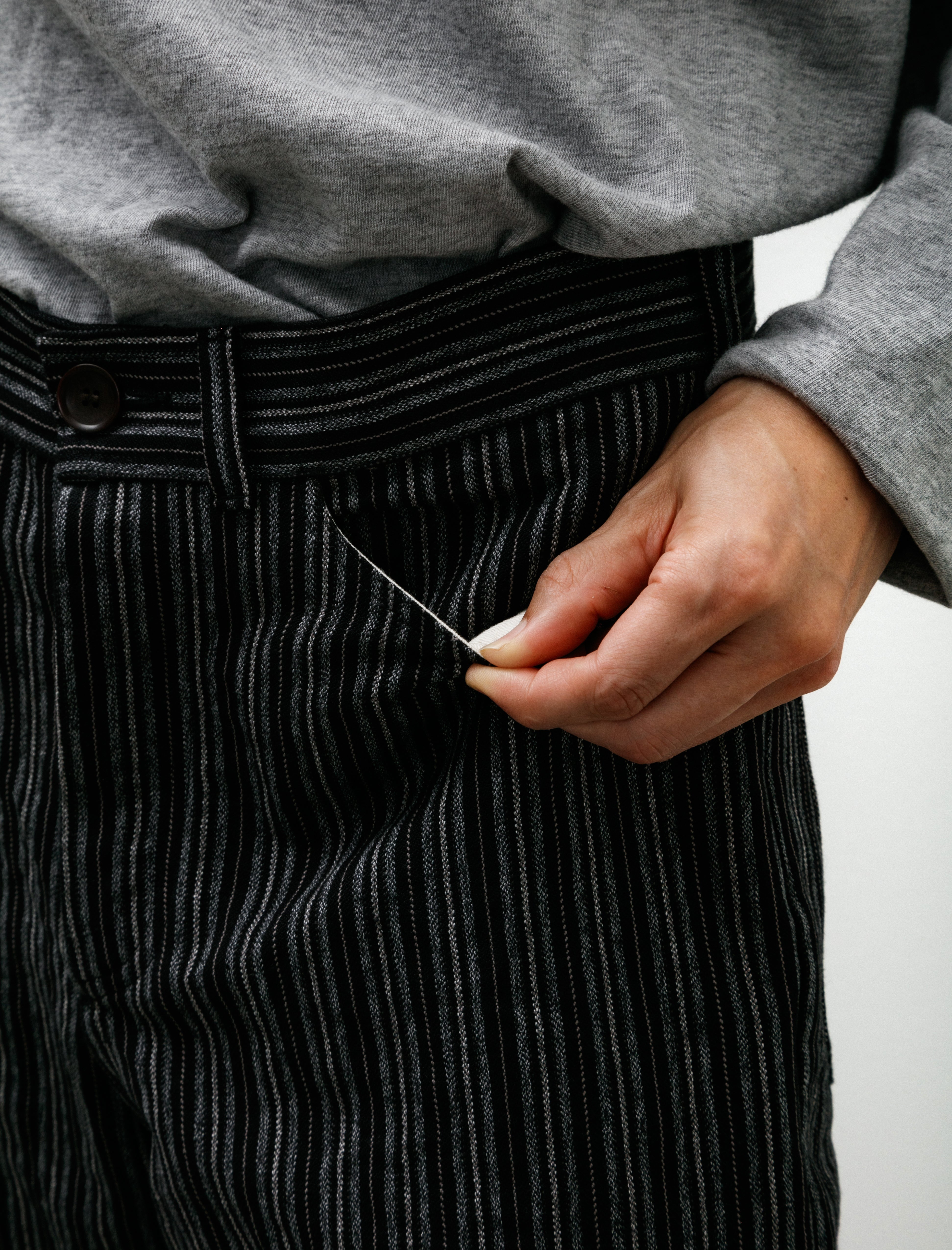 Unkruid Inmo Trousers Black Striped Heavy Coutil