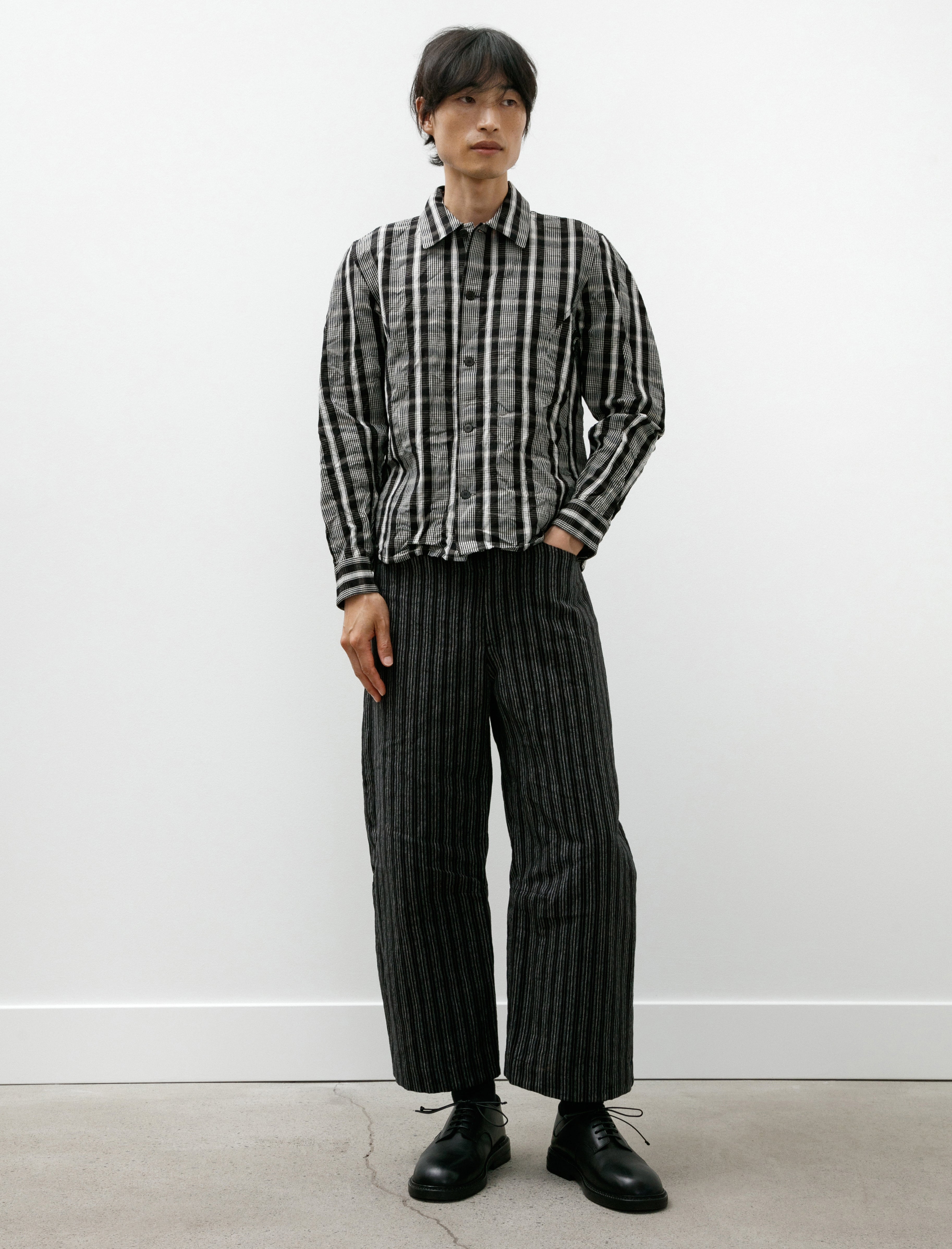 Unkruid Corset Shirt Black Wool Kelsch Cloth