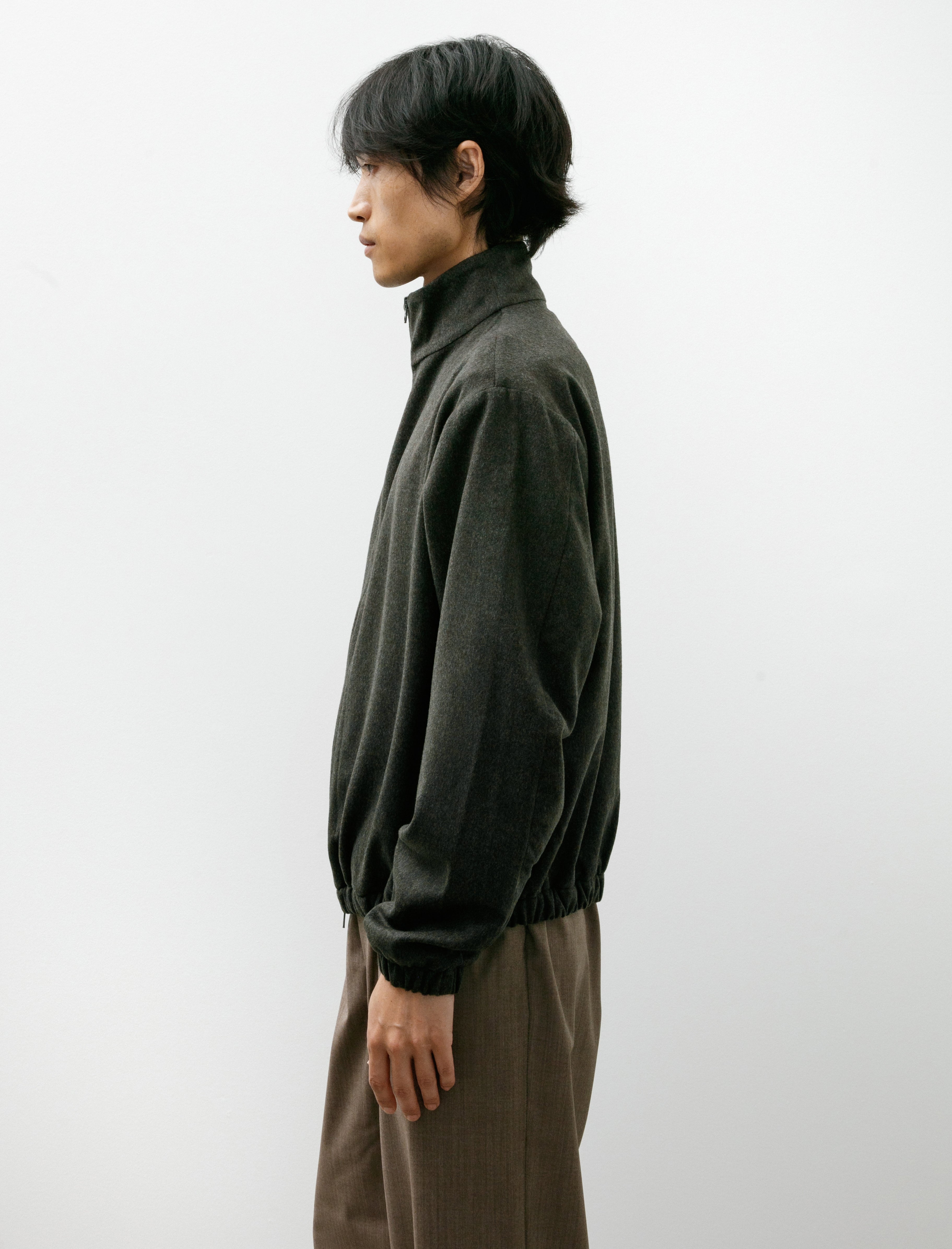 Gabriela Coll Garments No. 261 Heavy Wool Zipper Jacket Green