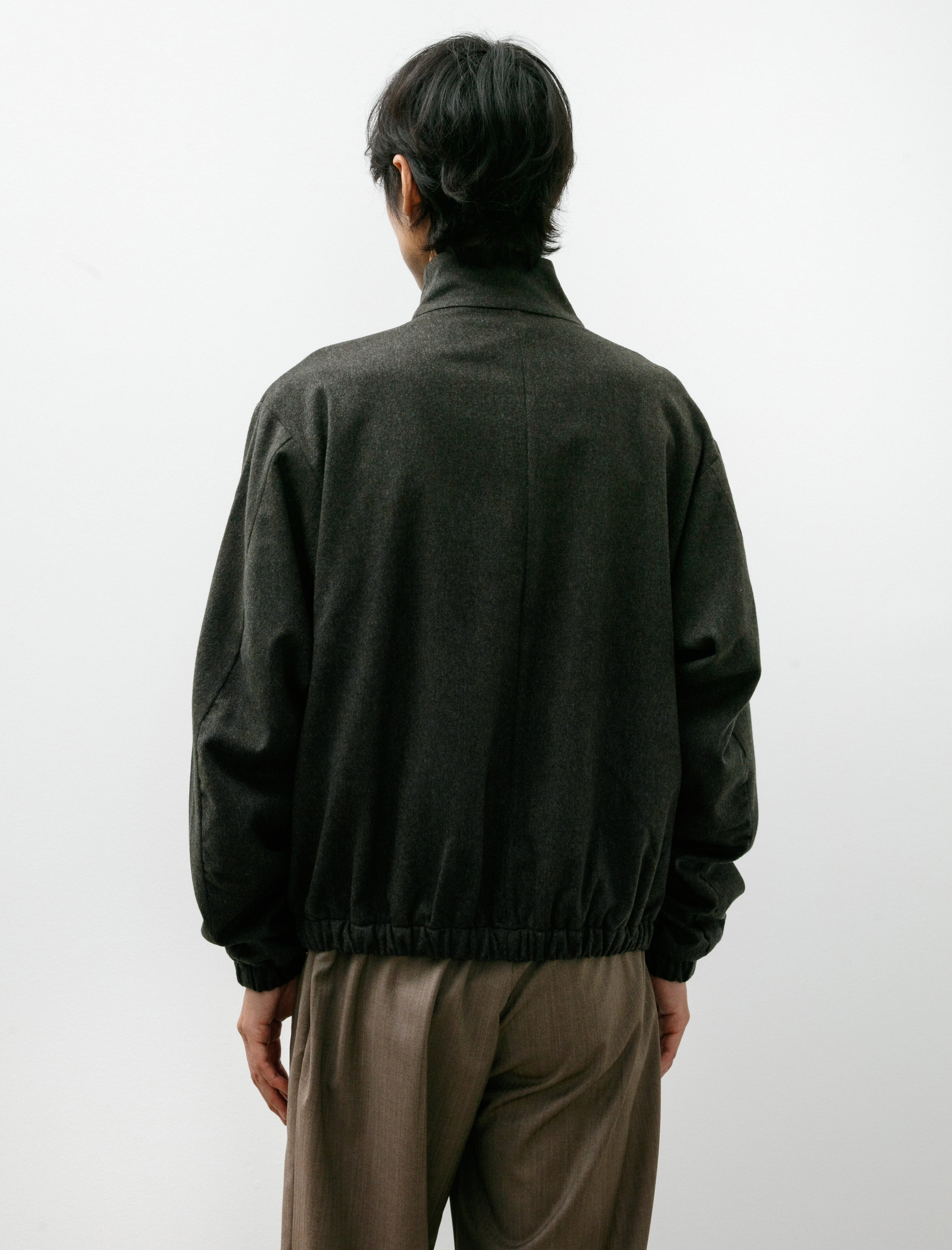 Gabriela Coll Garments No. 261 Heavy Wool Zipper Jacket Green