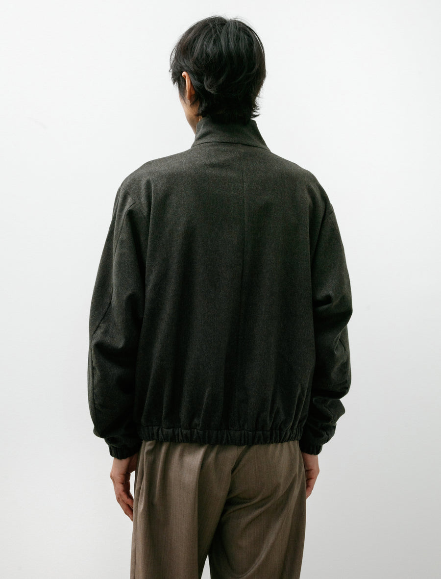 No. 261 Heavy Wool Zipper Jacket Green - Image 2