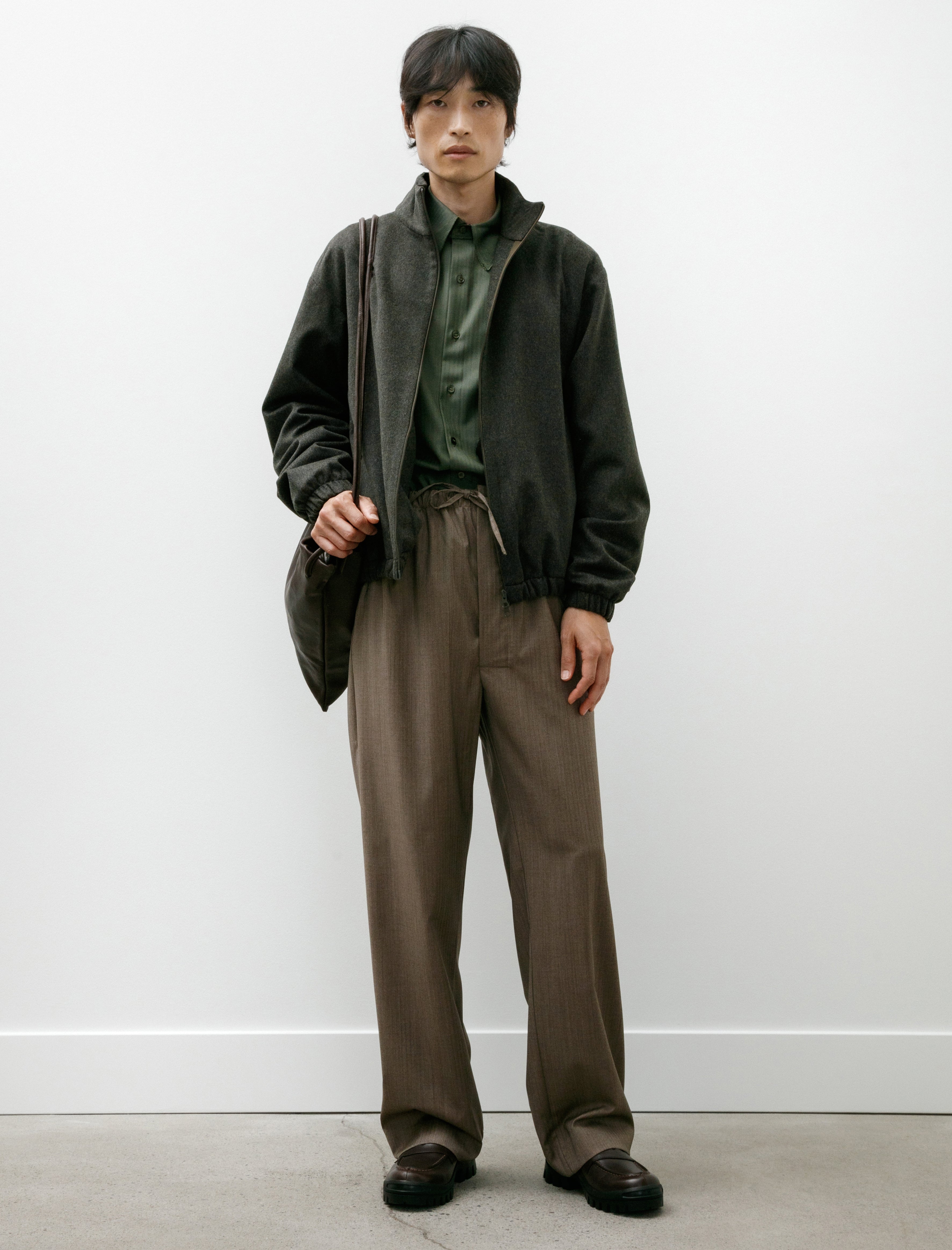 Gabriela Coll Garments No. 131 Gathered Crossed Bag Brown