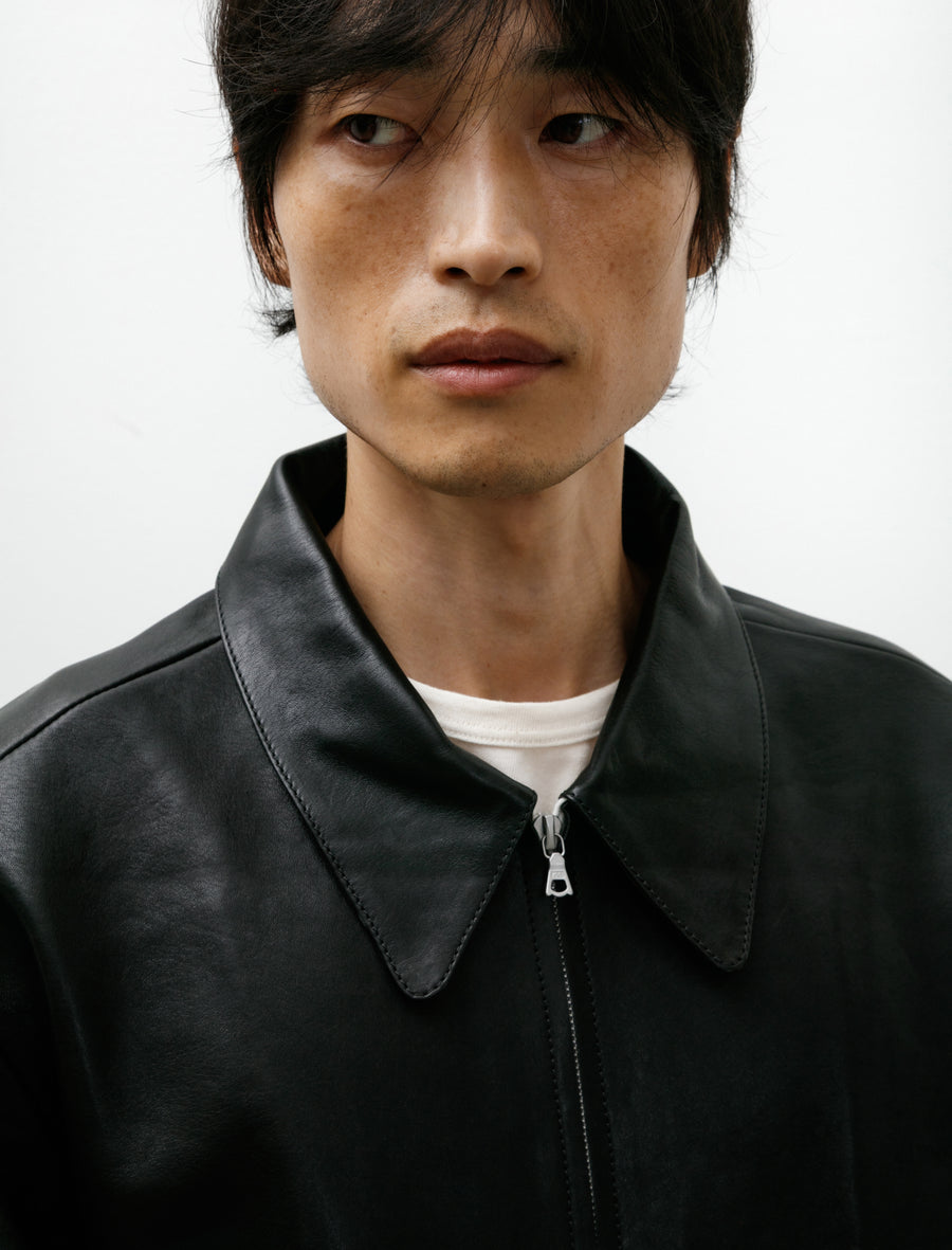 No. 285 Leather Pocket Jacket Black - Image 9