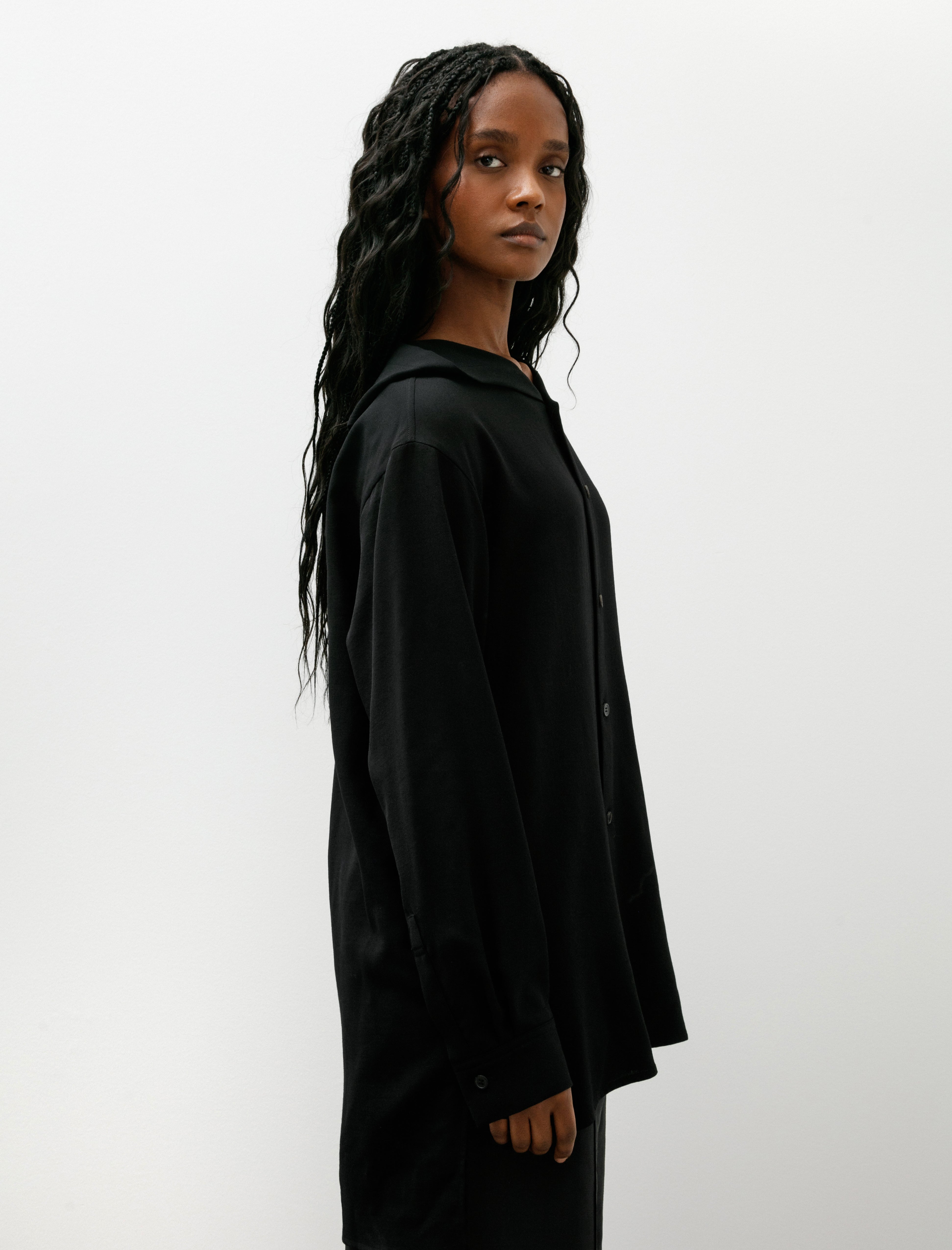 Y's by Yohji Yamamoto Sailor Collar Blouse Black