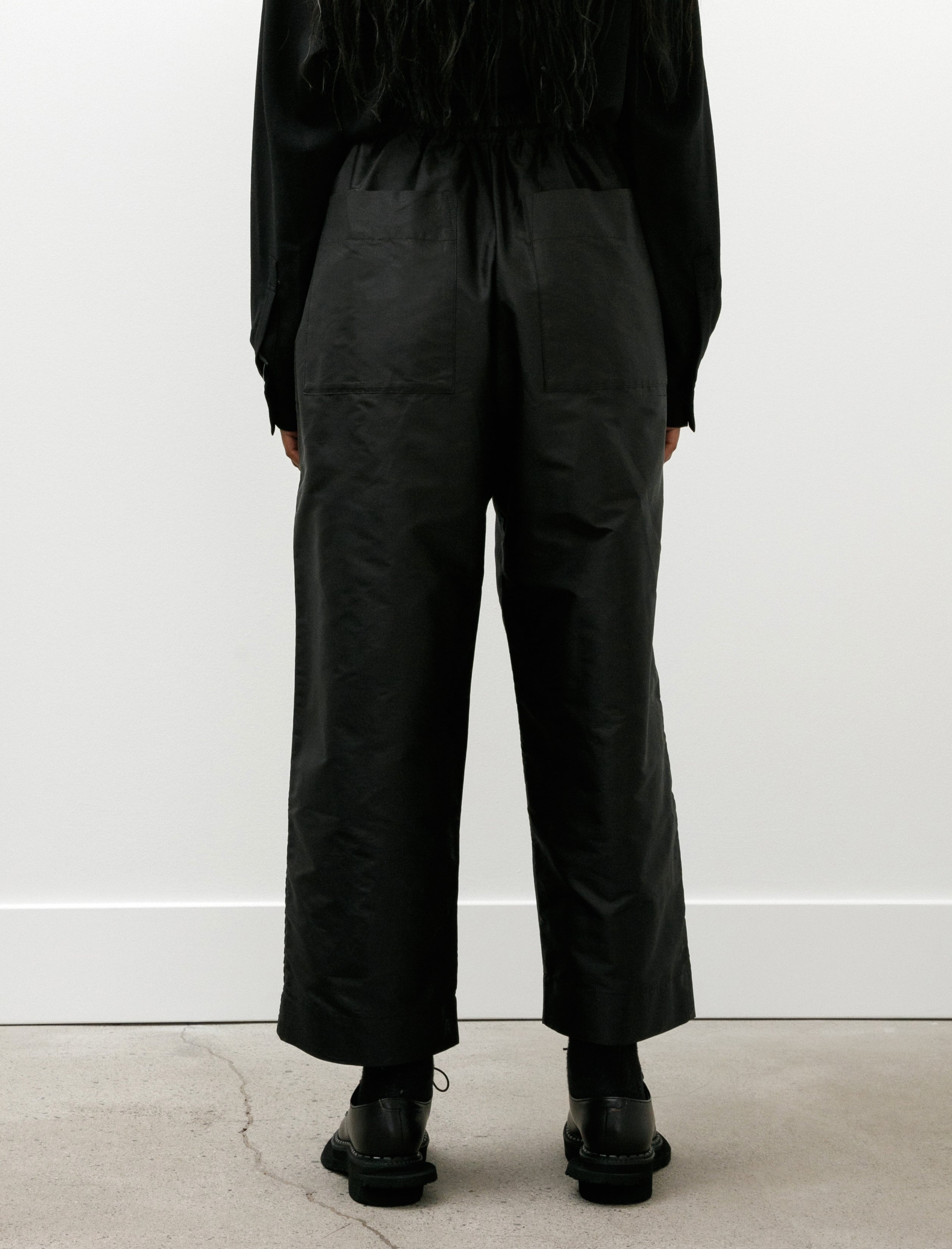 Cawley Silk Dupion Luna Trousers with Trim Black