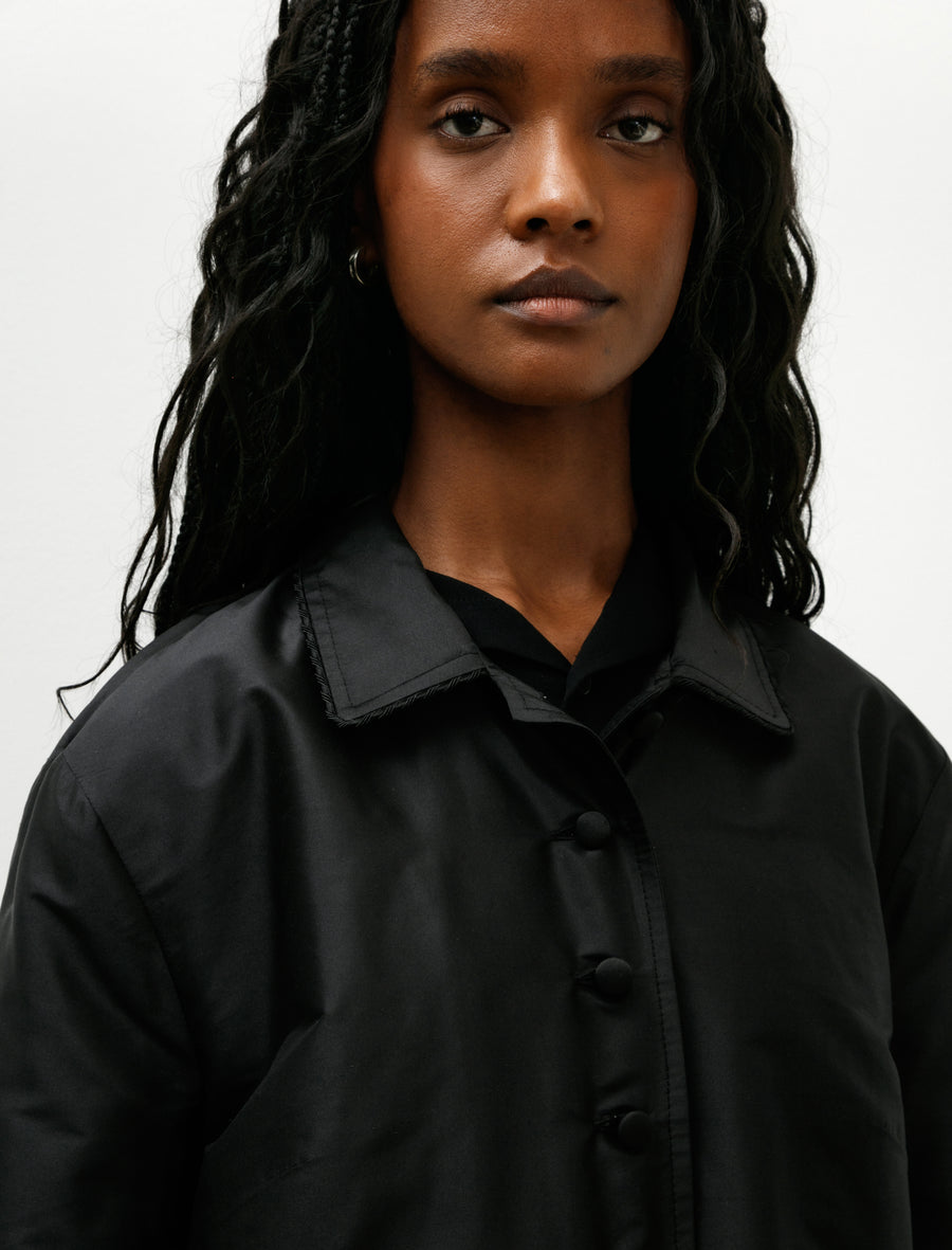 Silk Dupion Lillie Jacket with Trim Black - Image 4