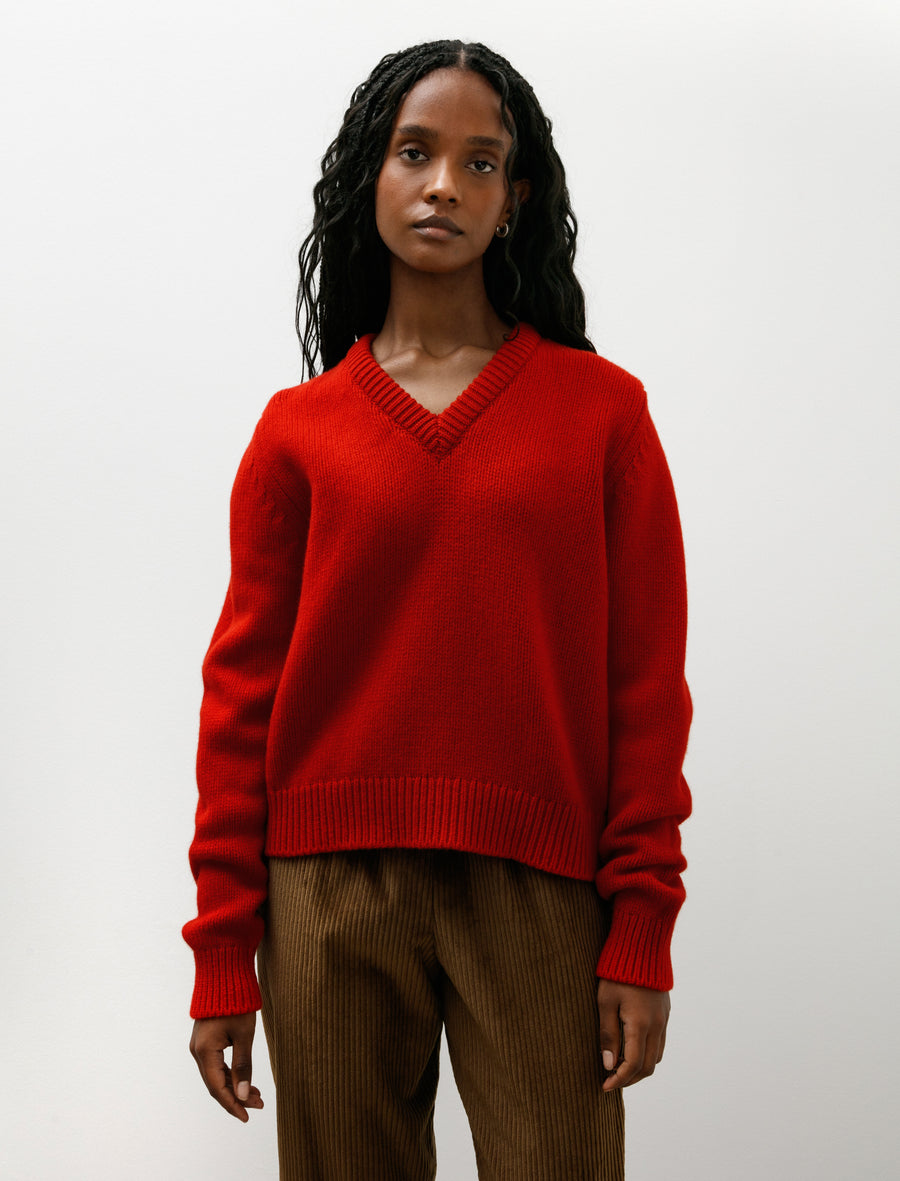 Glenn V-Neck Ruby Red - Image 1