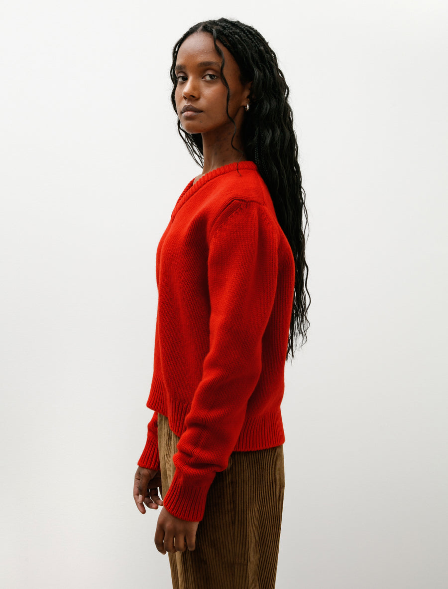 Glenn V-Neck Ruby Red - Image 3