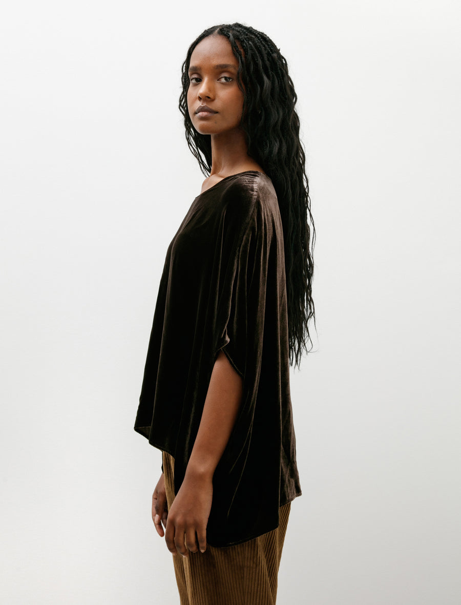 Easy T-Shirt Silk Velvet Brown - Image 3