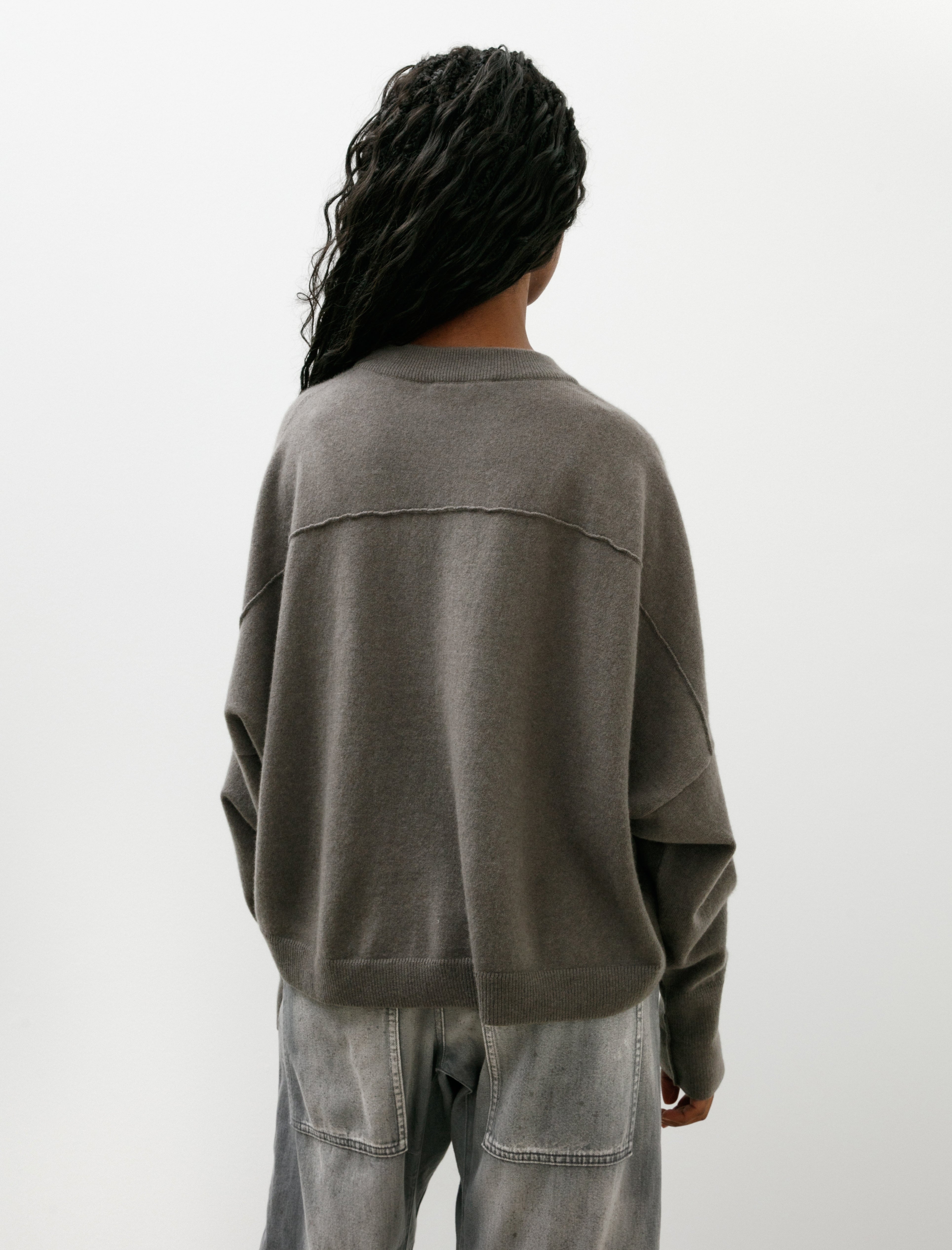 Dušan Iconic Crewneck Sweater Cashmere Storm