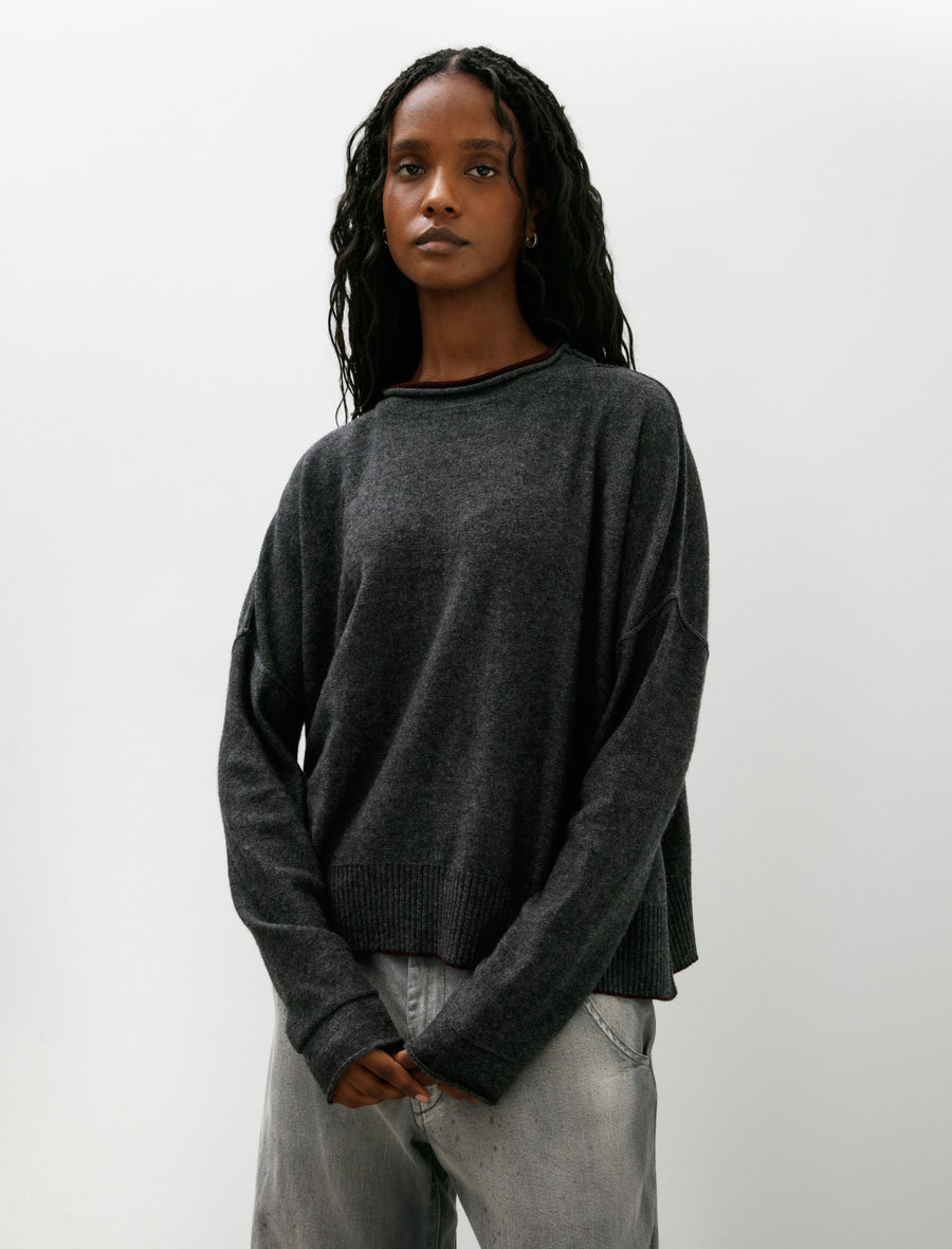 Drop Shoulder Knit Grey - Image 1