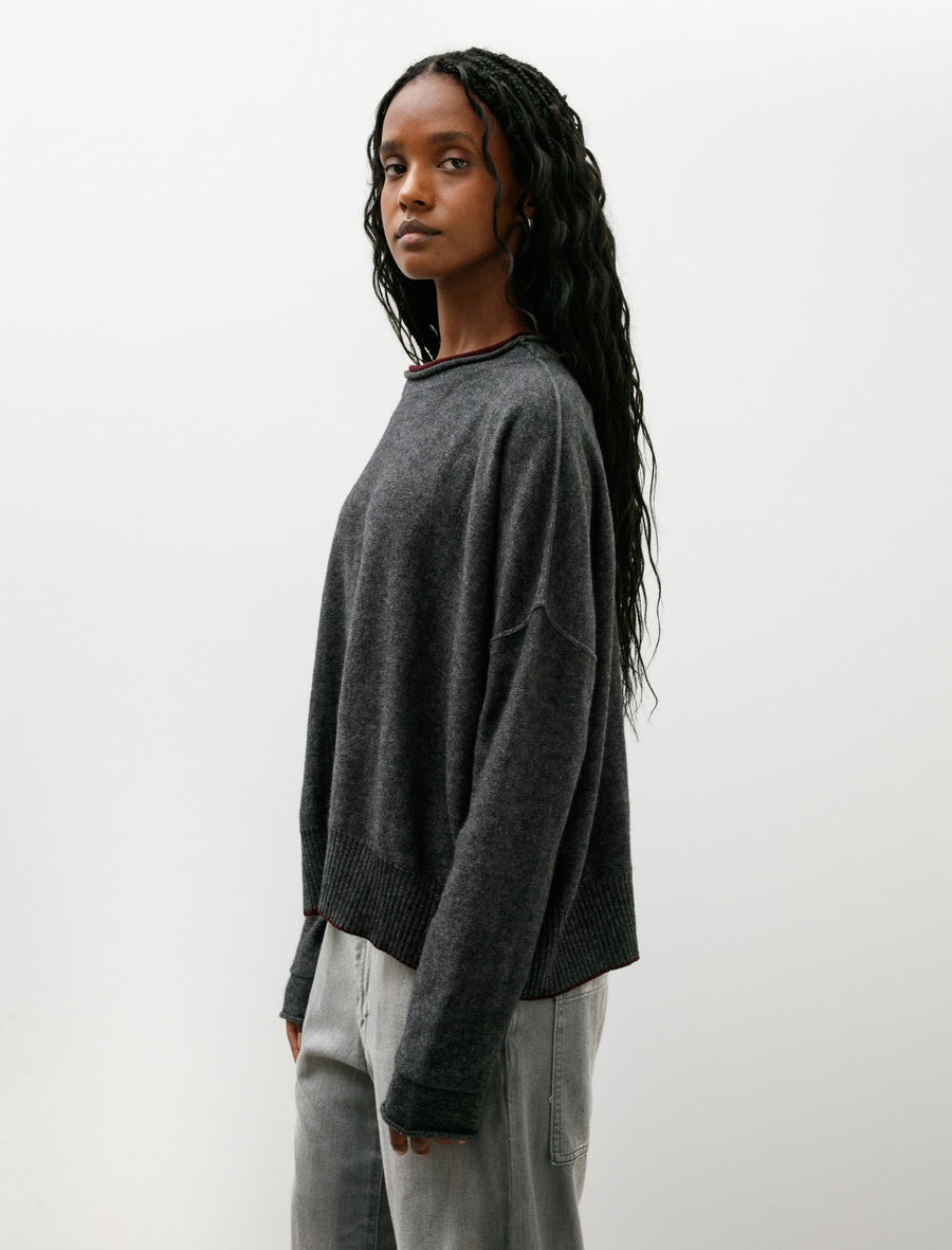 Drop Shoulder Knit Grey - Image 3
