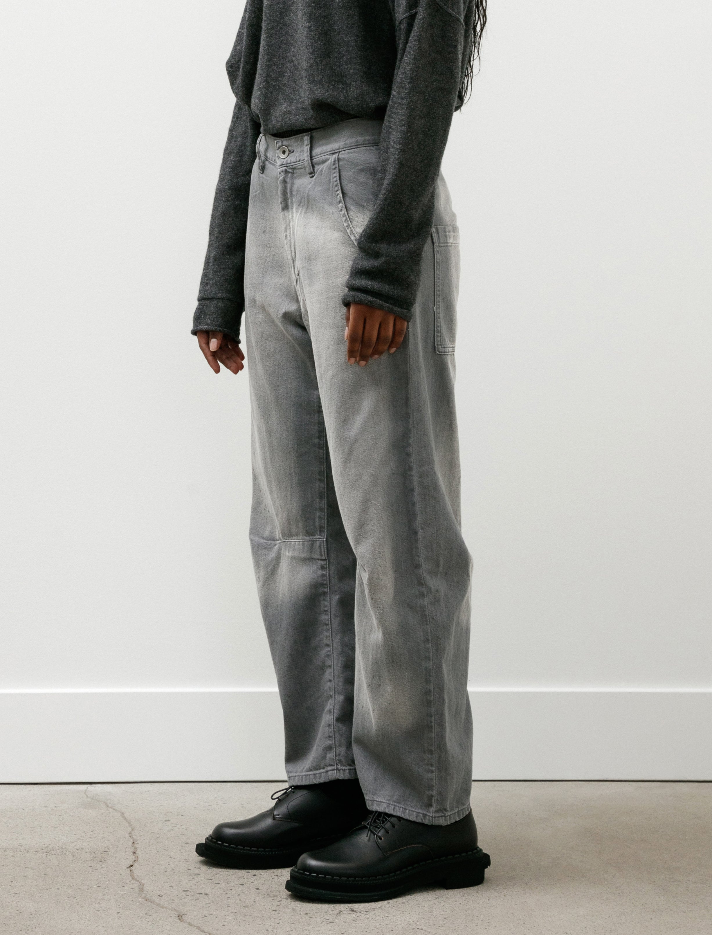 Y's by Yohji Yamamoto Knee Seam Pants Grey