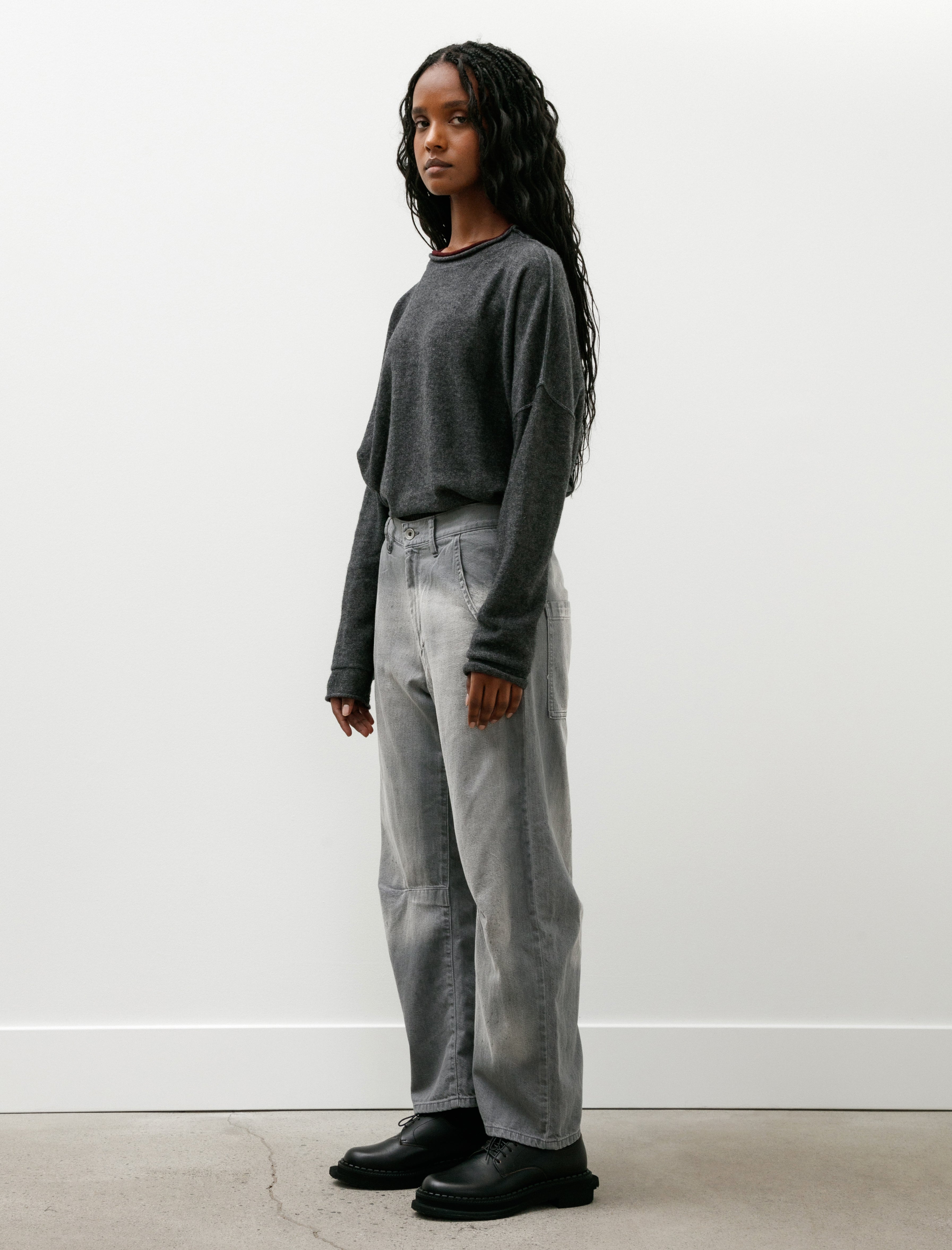 Y's by Yohji Yamamoto Knee Seam Pants Grey