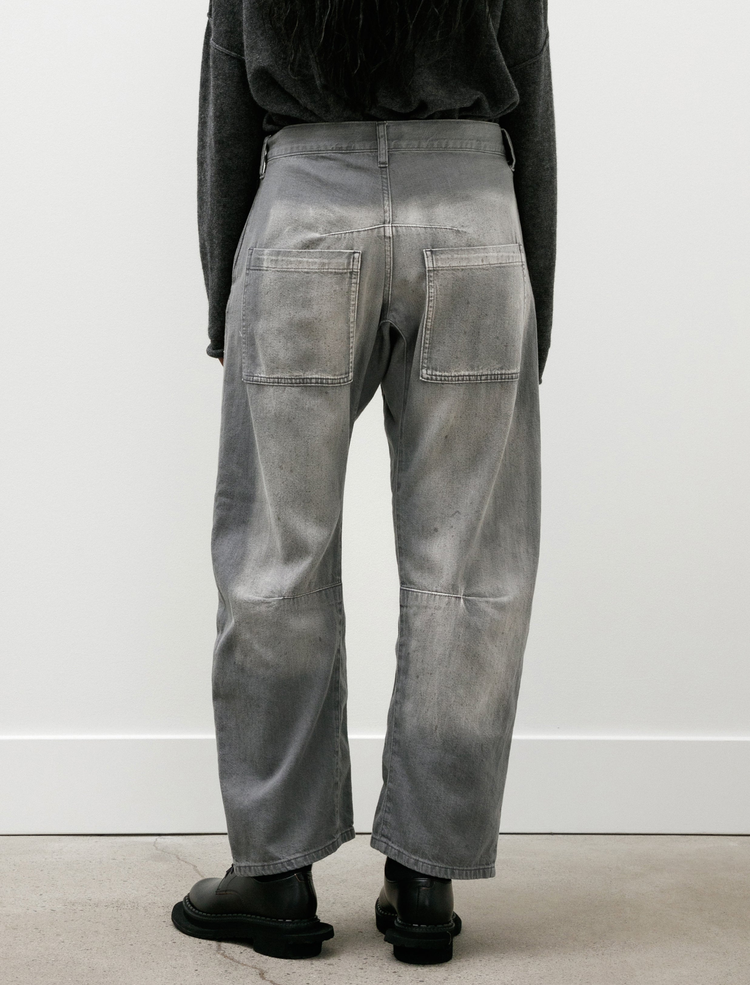 Y's by Yohji Yamamoto Knee Seam Pants Grey