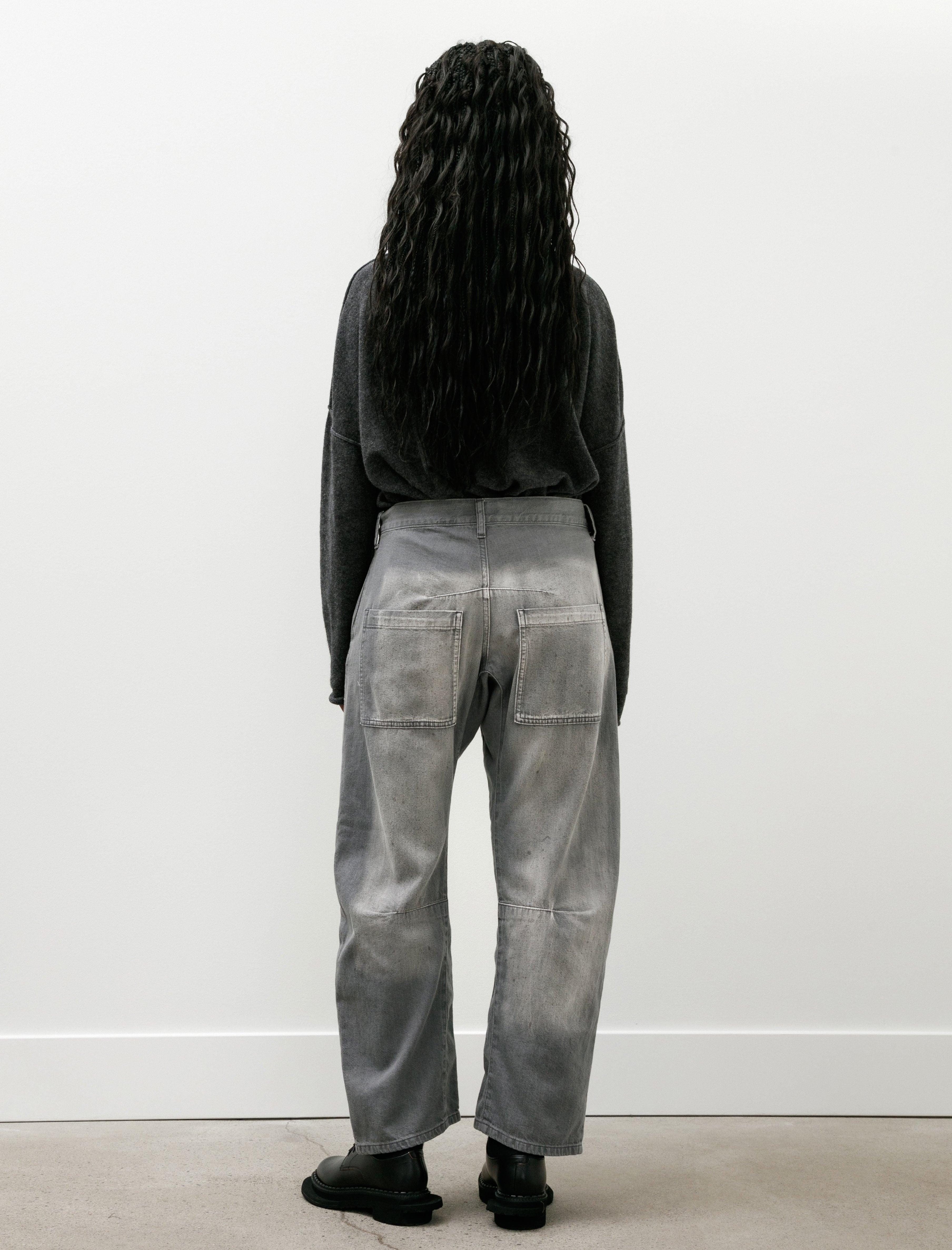 Y's by Yohji Yamamoto Knee Seam Pants Grey