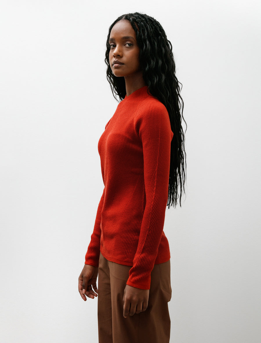 Conic Wool Midlayer Carmine - Image 3