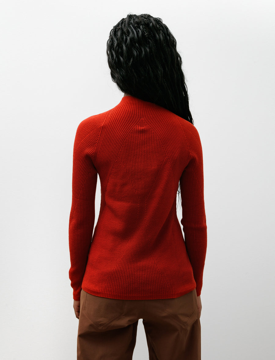 Conic Wool Midlayer Carmine - Image 4