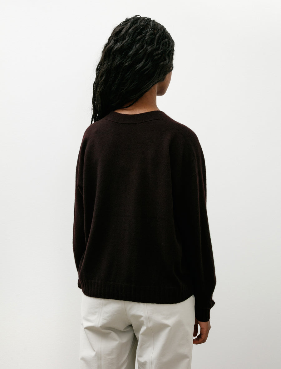 Cashmere Seamless Short Cardigan Black Red - Image 4