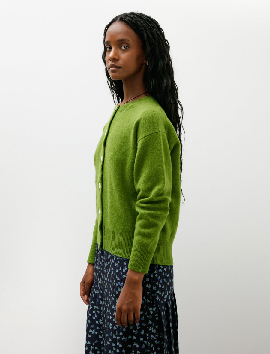 Ada Crewneck Cardigan Pickle Green - Image 4