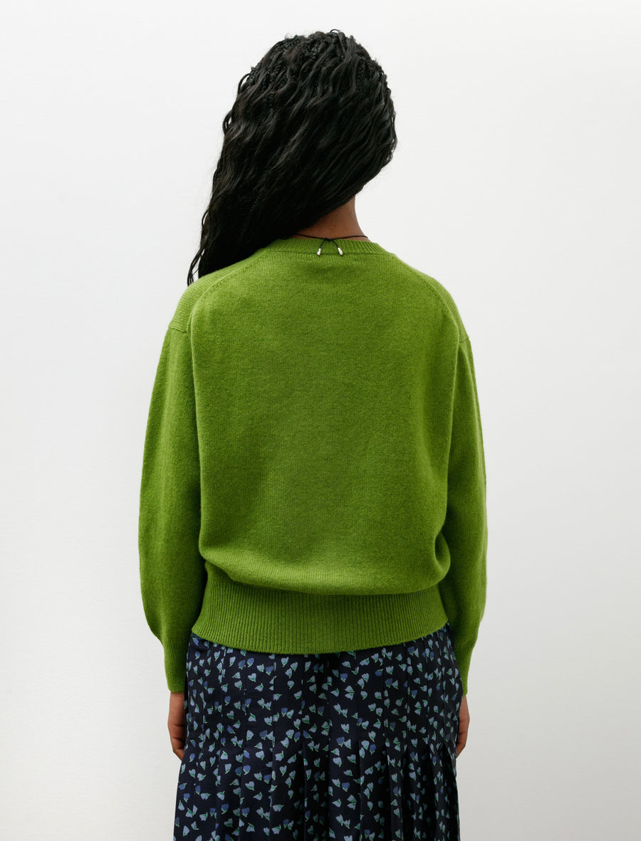 Ada Crewneck Cardigan Pickle Green - Image 5