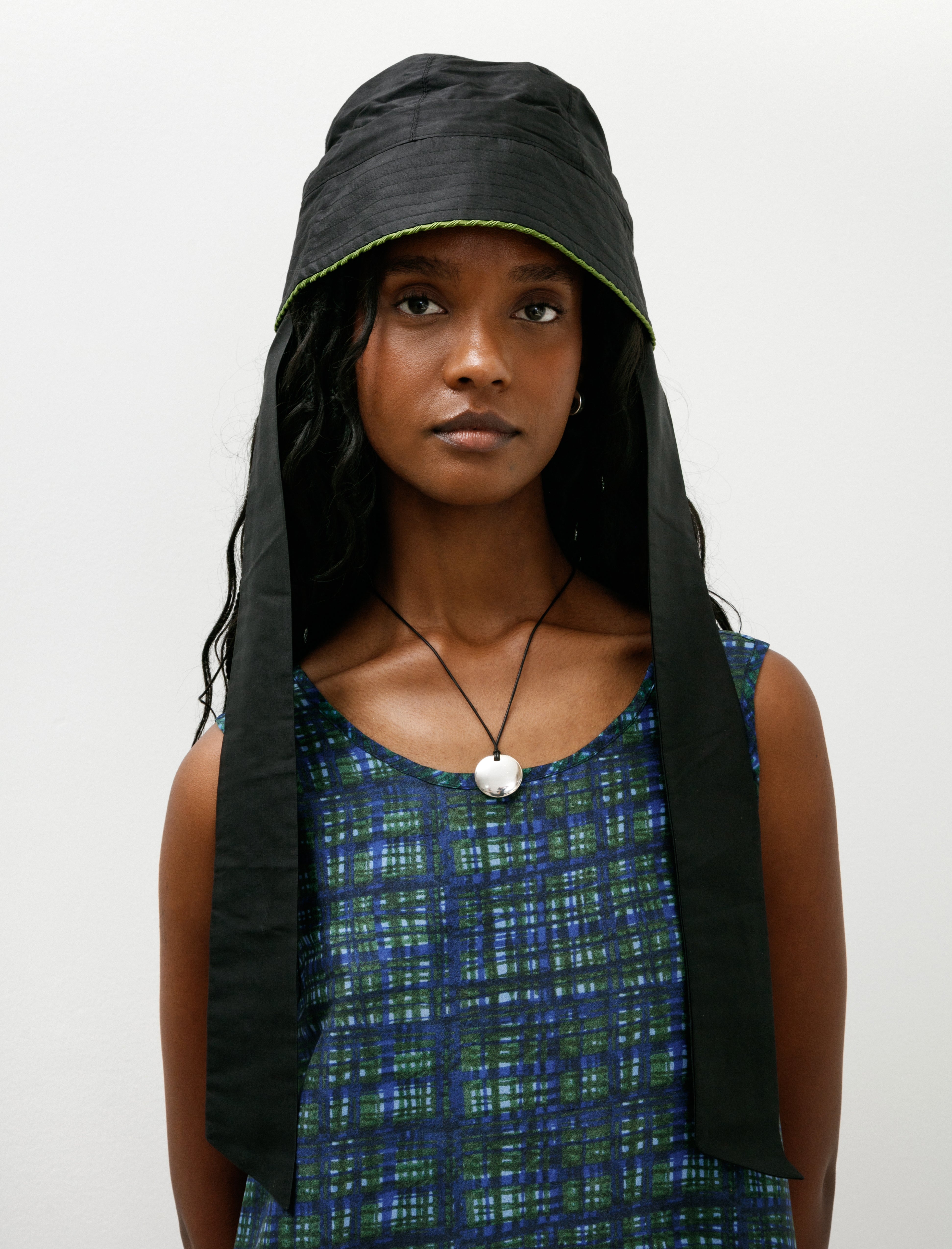 Cawley Silk Dupion Sailor Hat with Trim Black