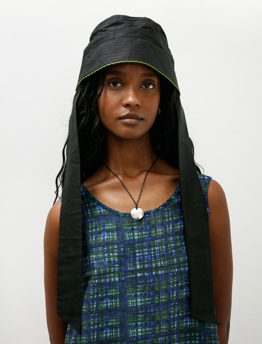 Silk Dupion Sailor Hat with Trim Black - Image 2