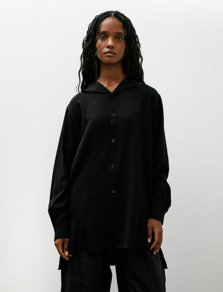 ヨーコチャン Long sleeve ruffle trim pearl blouse YCB-124-409 40 ブラック 24年モデル IT513I8JE5R4 ヨーコチャン YCB-124-409 Long sleeve ruffle trim pearl blouse買取