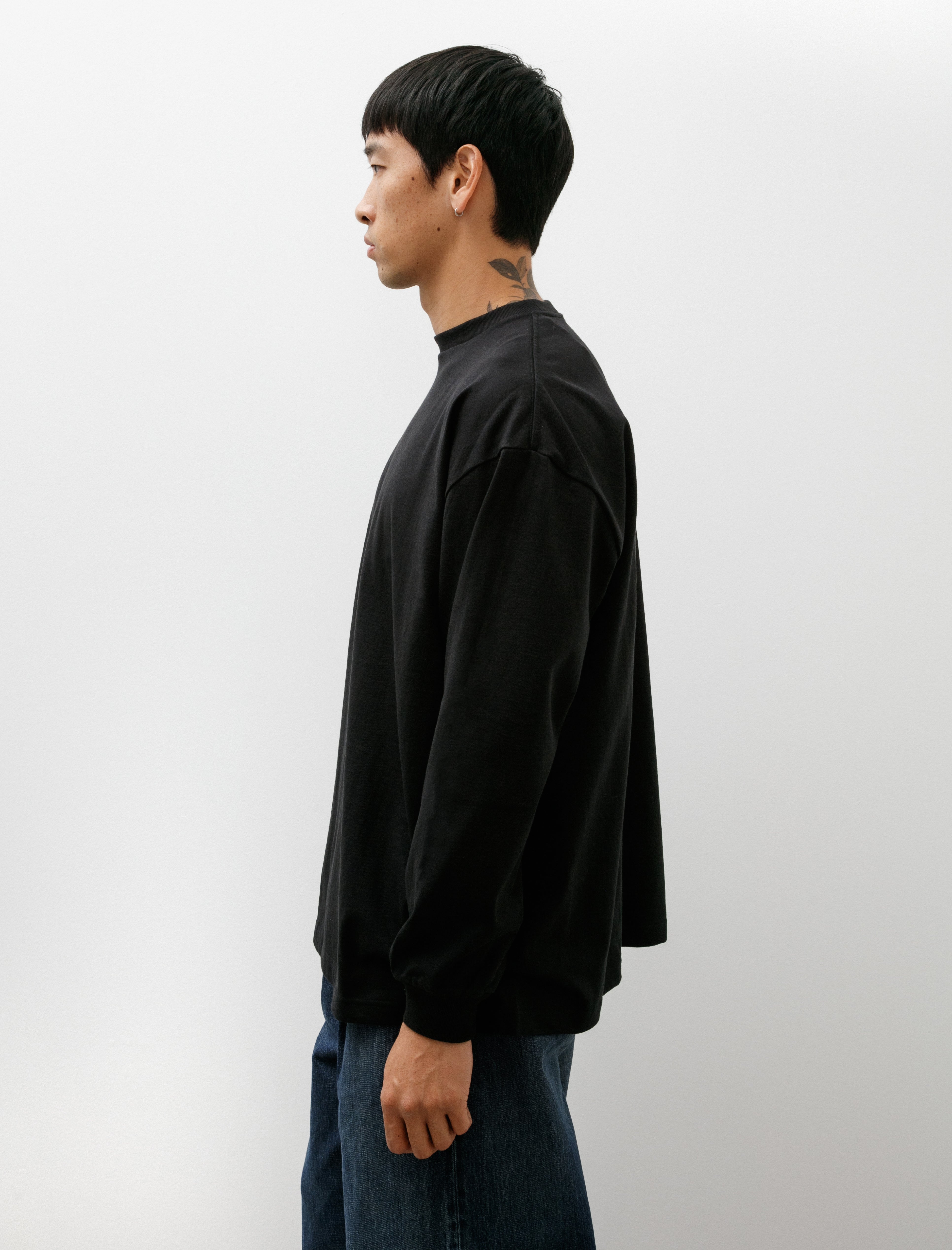 Graphpaper Heavy Weight L/S Oversized Tee Black