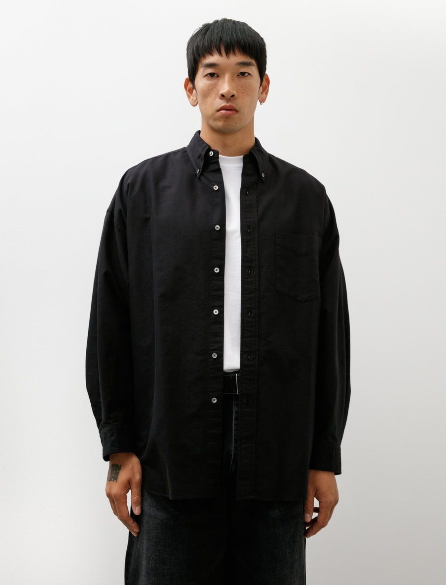 Oxford L/S Oversized B.D Shirt Black - Image 1
