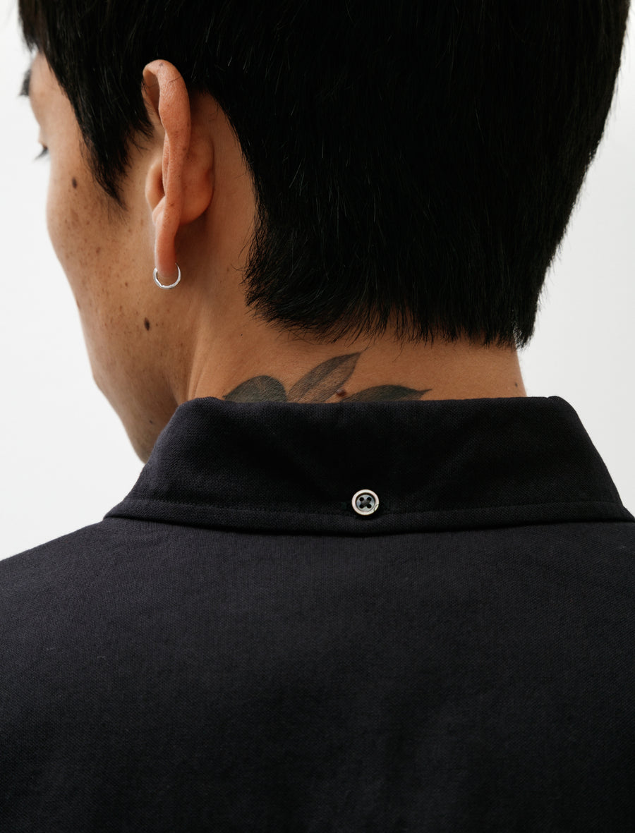 Oxford L/S Oversized B.D Shirt Black - Image 6